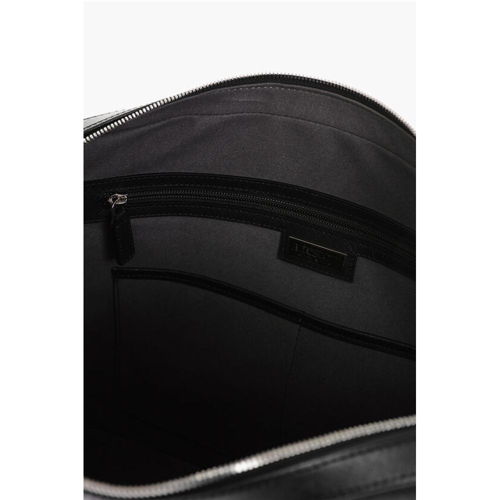 Testoni Black Cowhide Shoulder Bag