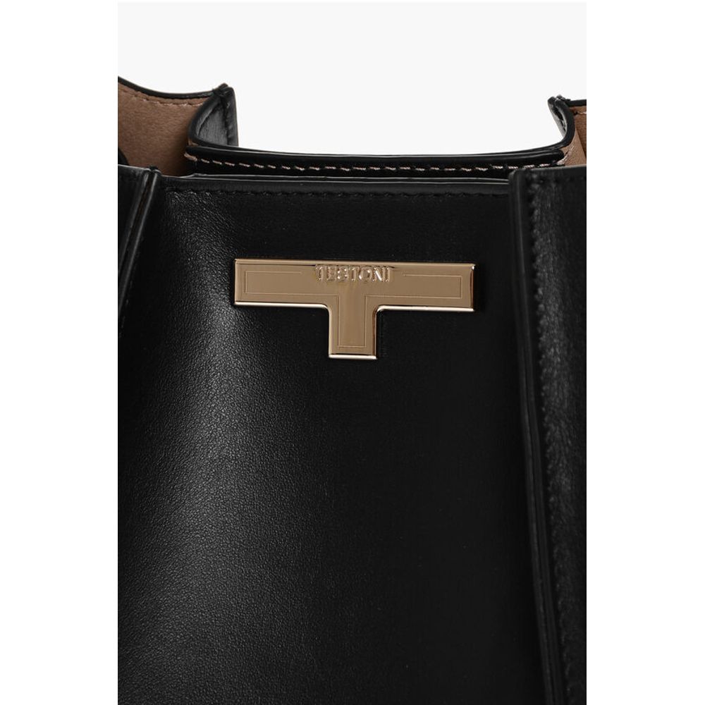 Testoni Black Cowhide Shoulder Bag