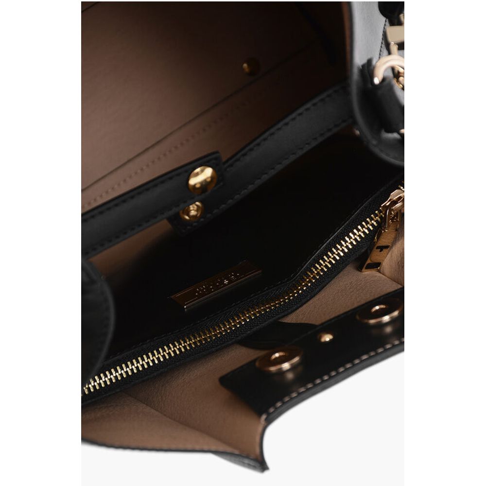 Testoni Black Cowhide Shoulder Bag