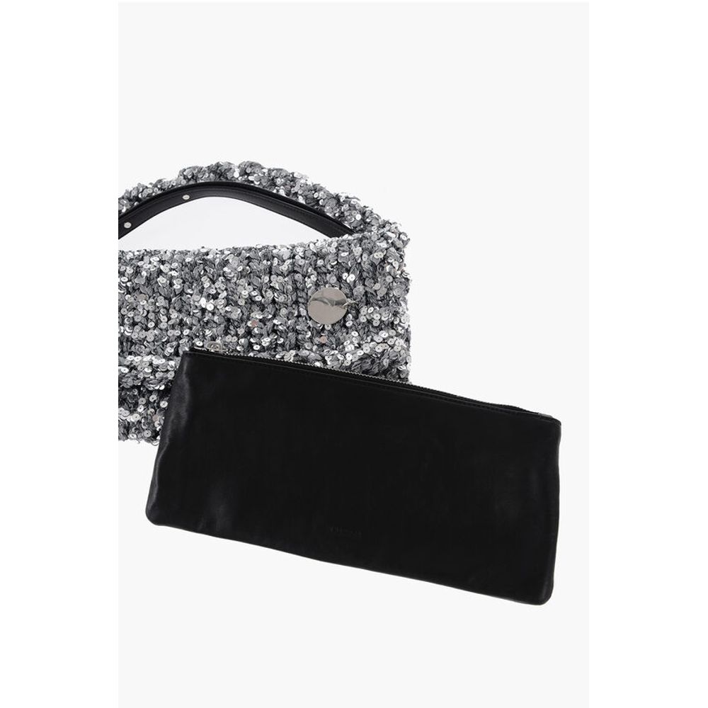 Jil Sander Silver Polyester Shoulder Bag