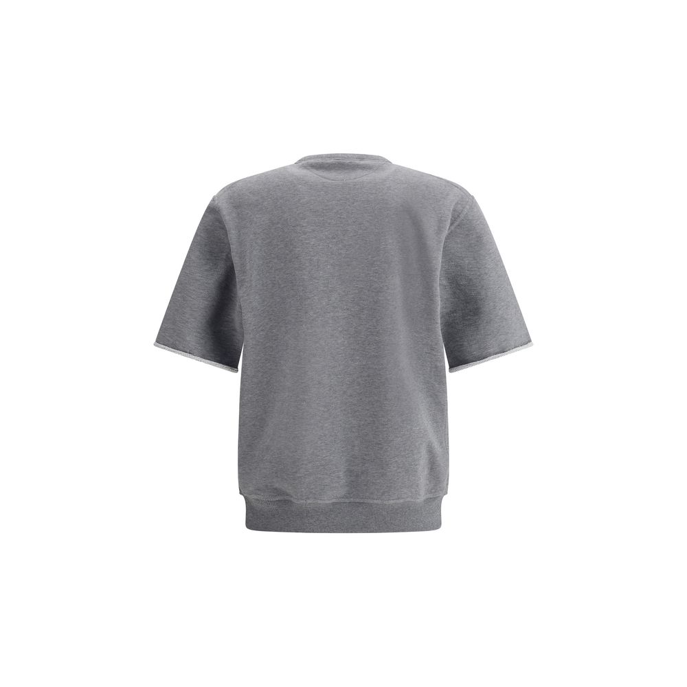 Brunello Cucinelli Gray Cotton Sweatshirt