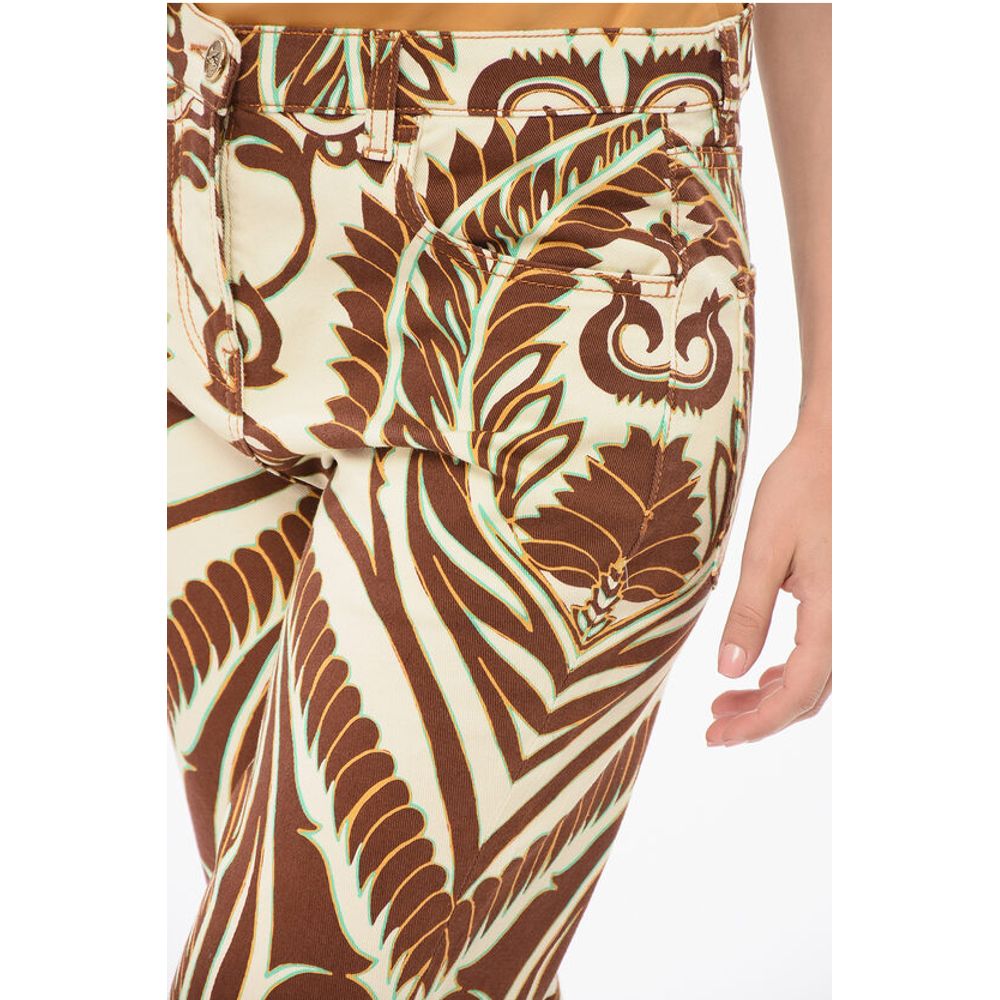 Etro 5-Pocketed Floral Patterned Denim Pants