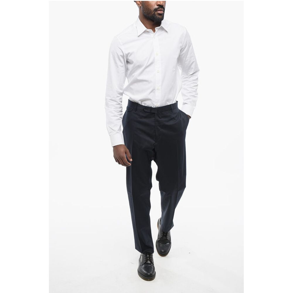 Tagliatore Stretch Cotton Chinos Pants with Belt Loops