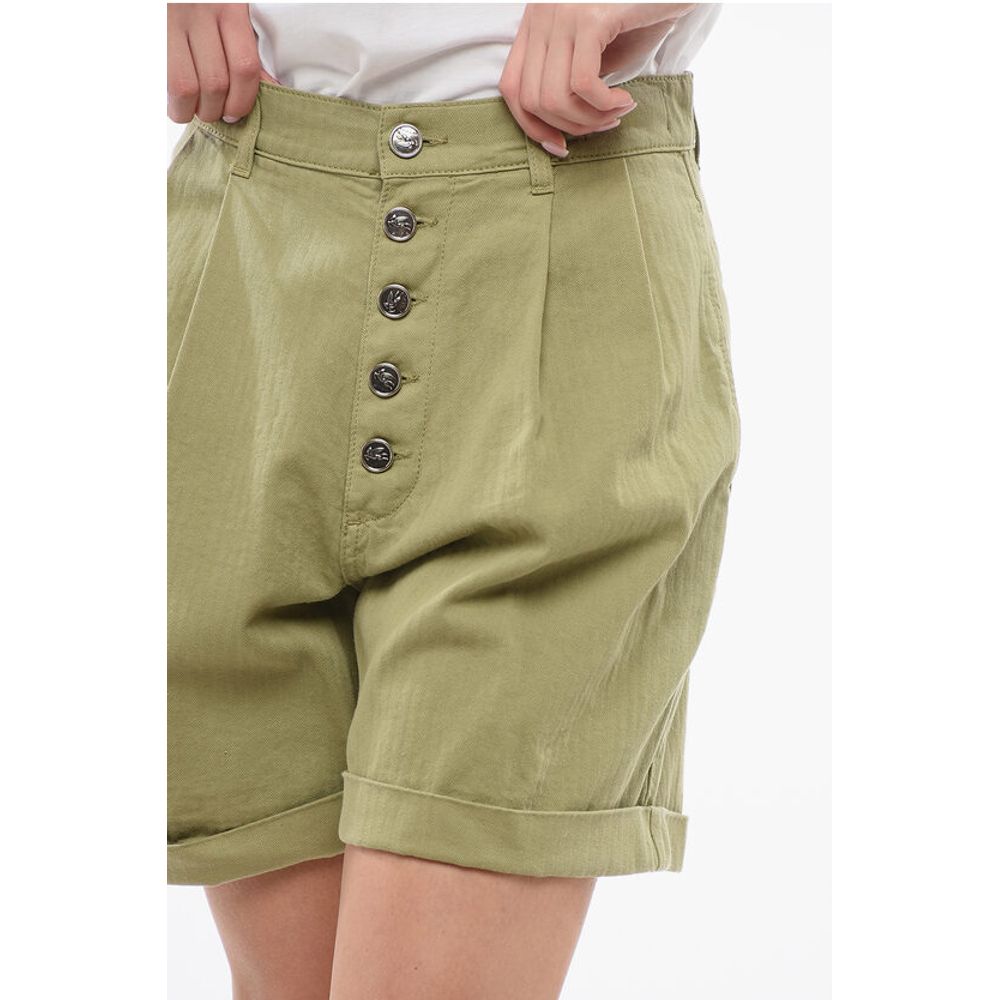 Etro Pleated High-waisted Shorts