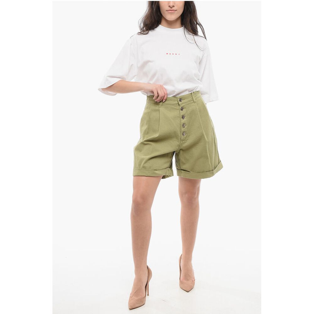 Etro Pleated High-waisted Shorts