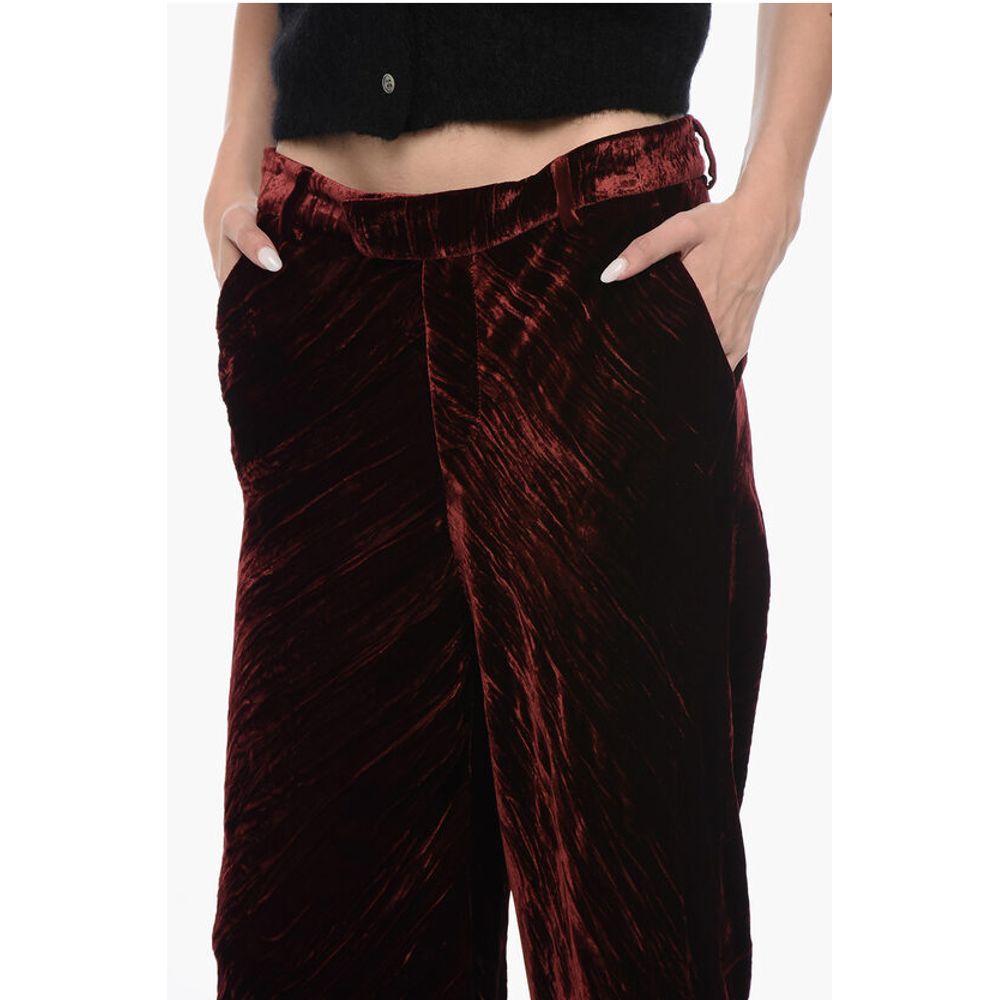 Etro Curly Velvet Pants with Flared-Fit