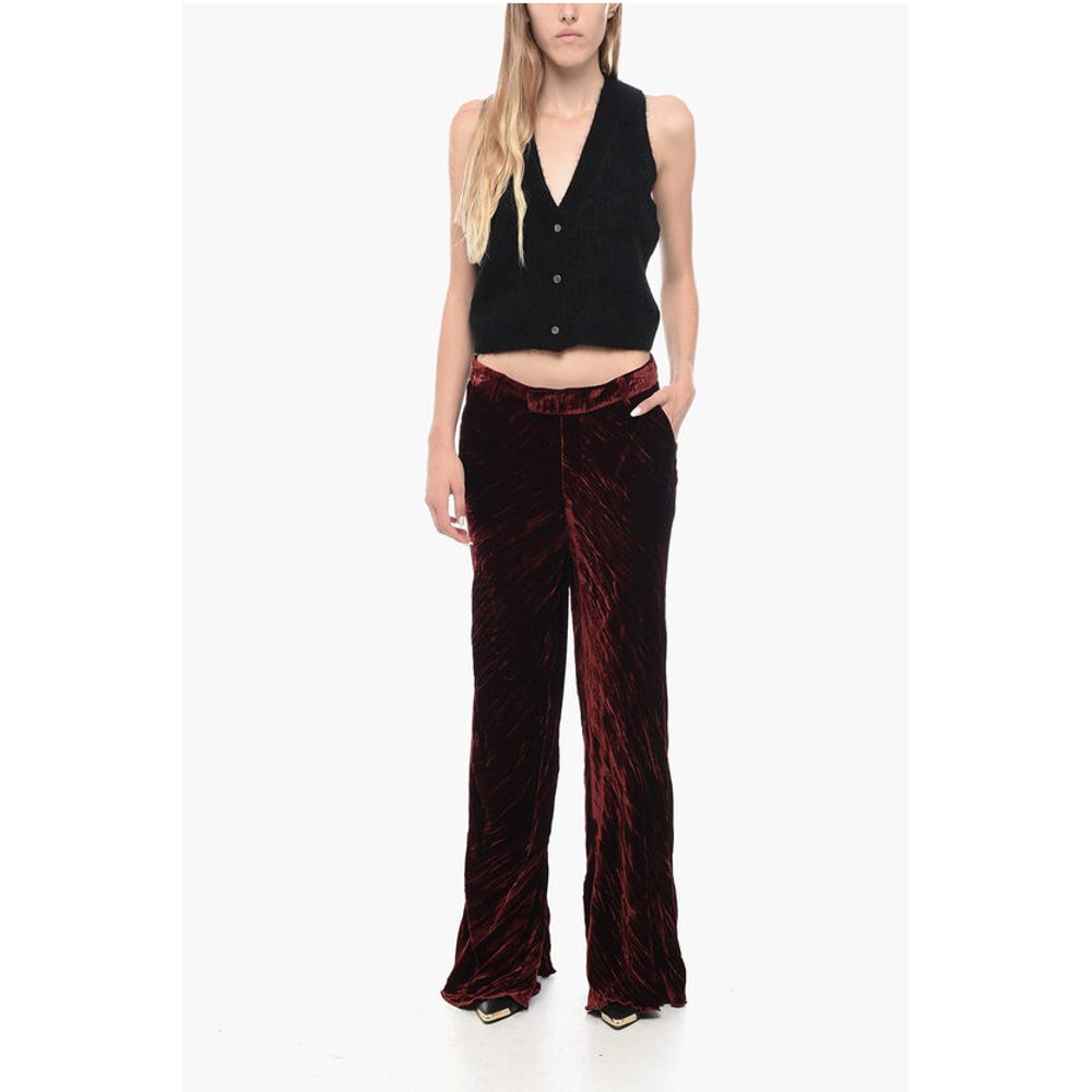 Etro Curly Velvet Pants with Flared-Fit