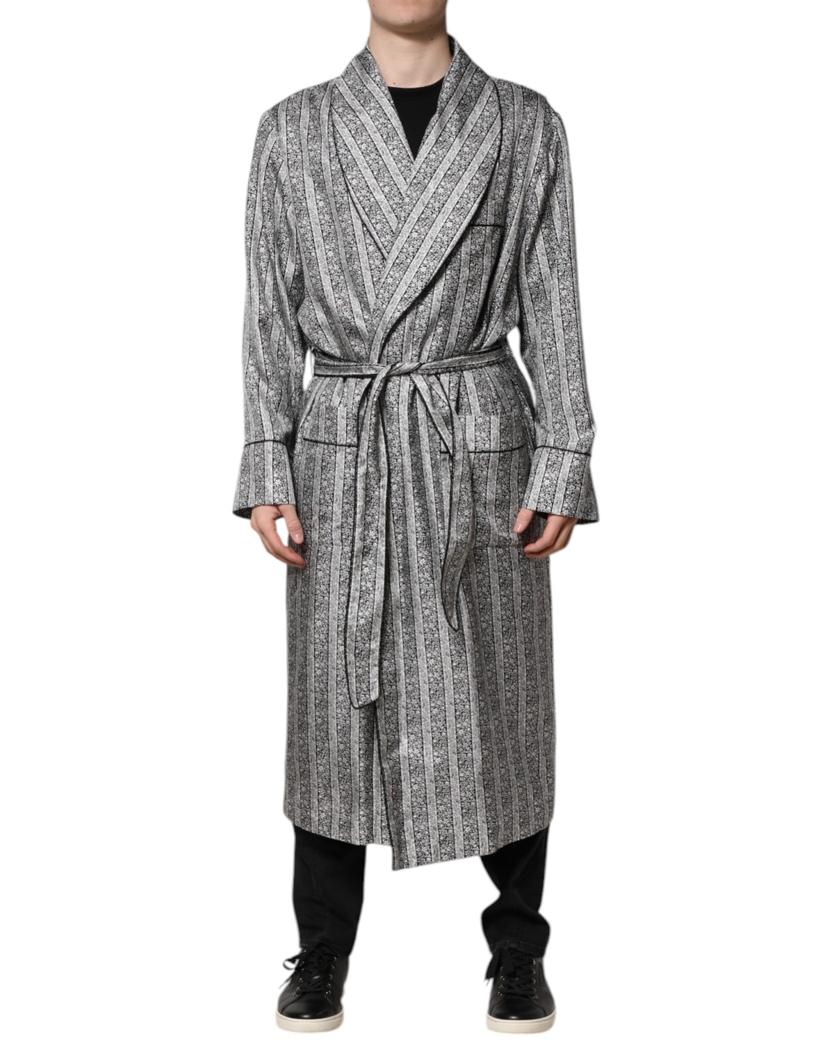 Dolce & Gabbana Multicolor Floral Robe Coat Wrap Jacket