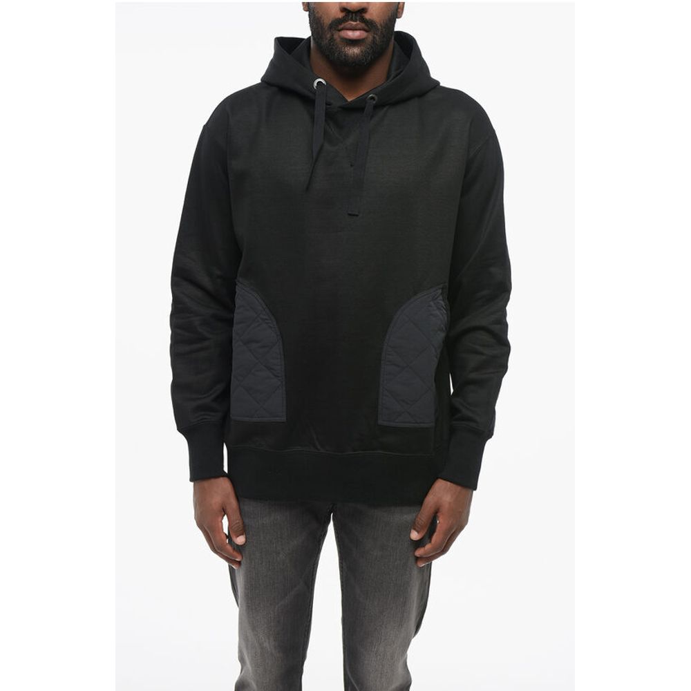Junya Watanabe Cotton Hoodie with Quilted Nylon Inserts