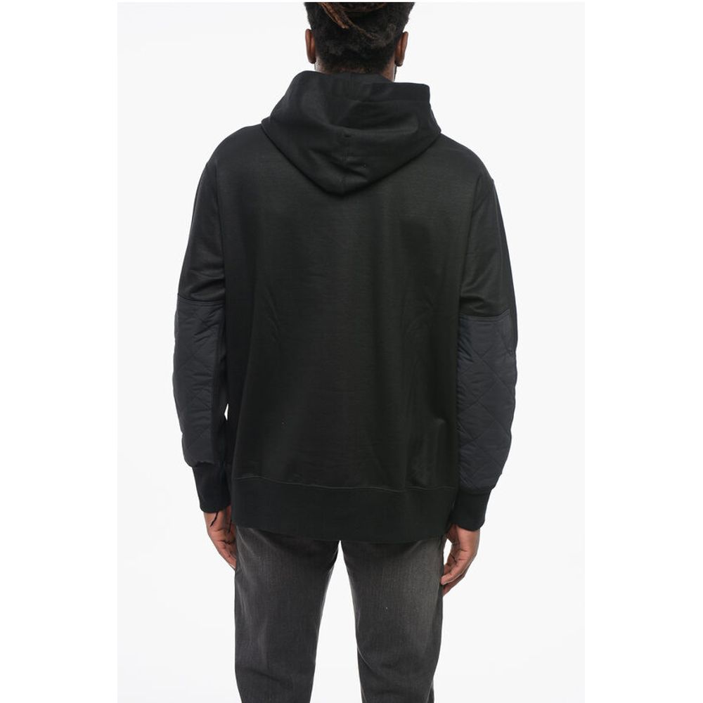 Junya Watanabe Cotton Hoodie with Quilted Nylon Inserts