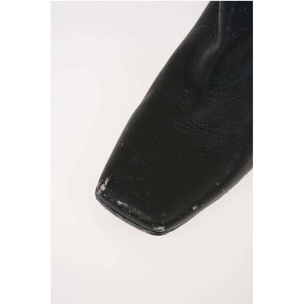 Maison Margiela MM6 Vintage Effect Leather Ankle Boots