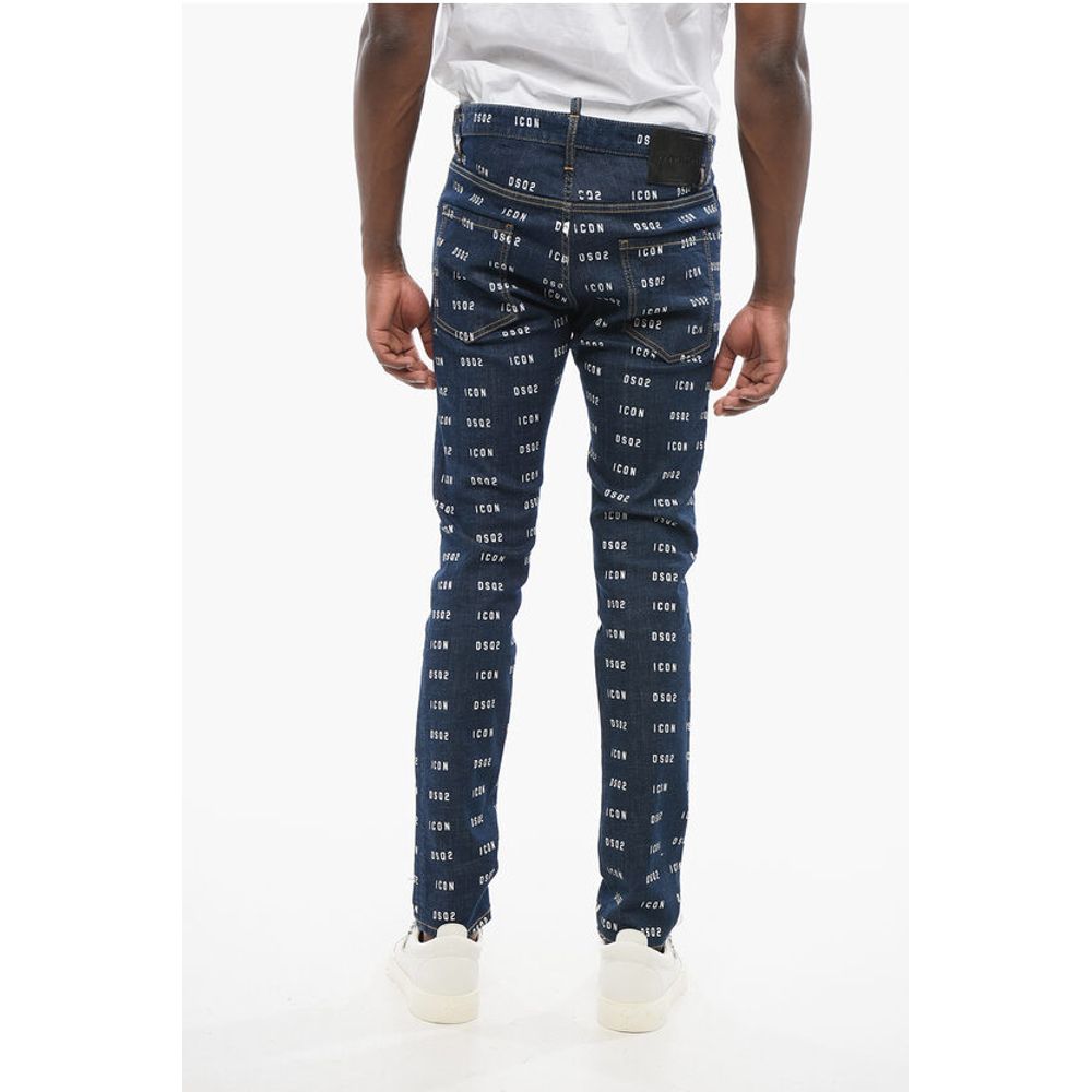 Dsquared² Monogram Printed Skinny Fit Denims 15cm