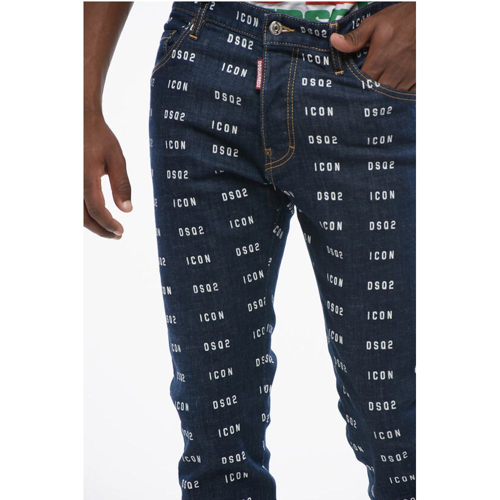 Dsquared² Monogram Printed Skinny Fit Denims 15cm