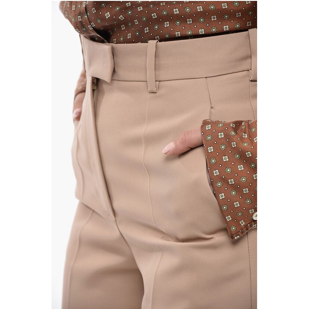 Valentino Front-pleated Wide-leg Pants
