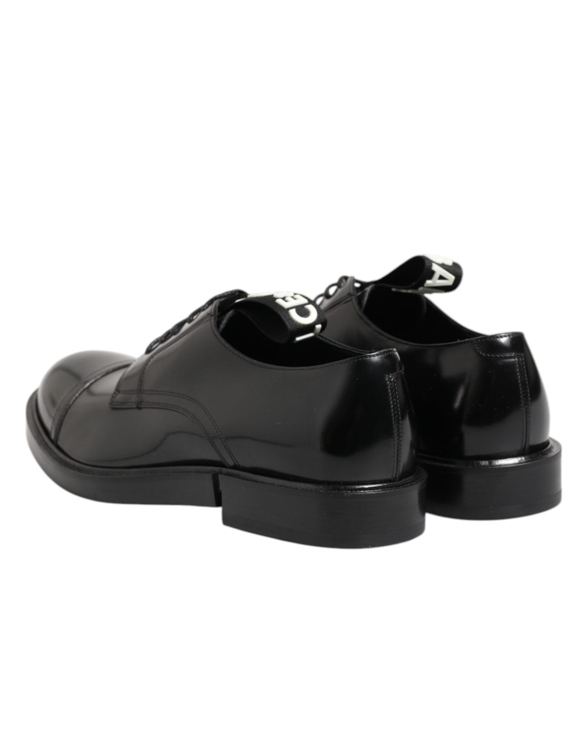 Dolce & Gabbana Black Leather Dress Lace Up Men Formal Shoes