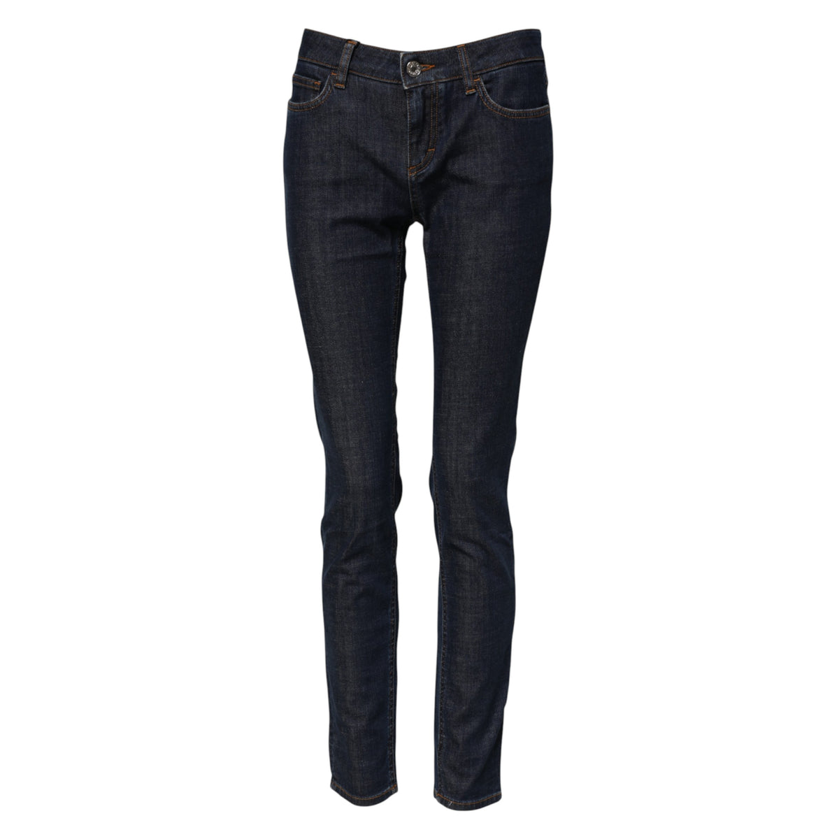 Dolce & Gabbana Blue Skinny Cotton Mid Waisted Denim Jeans