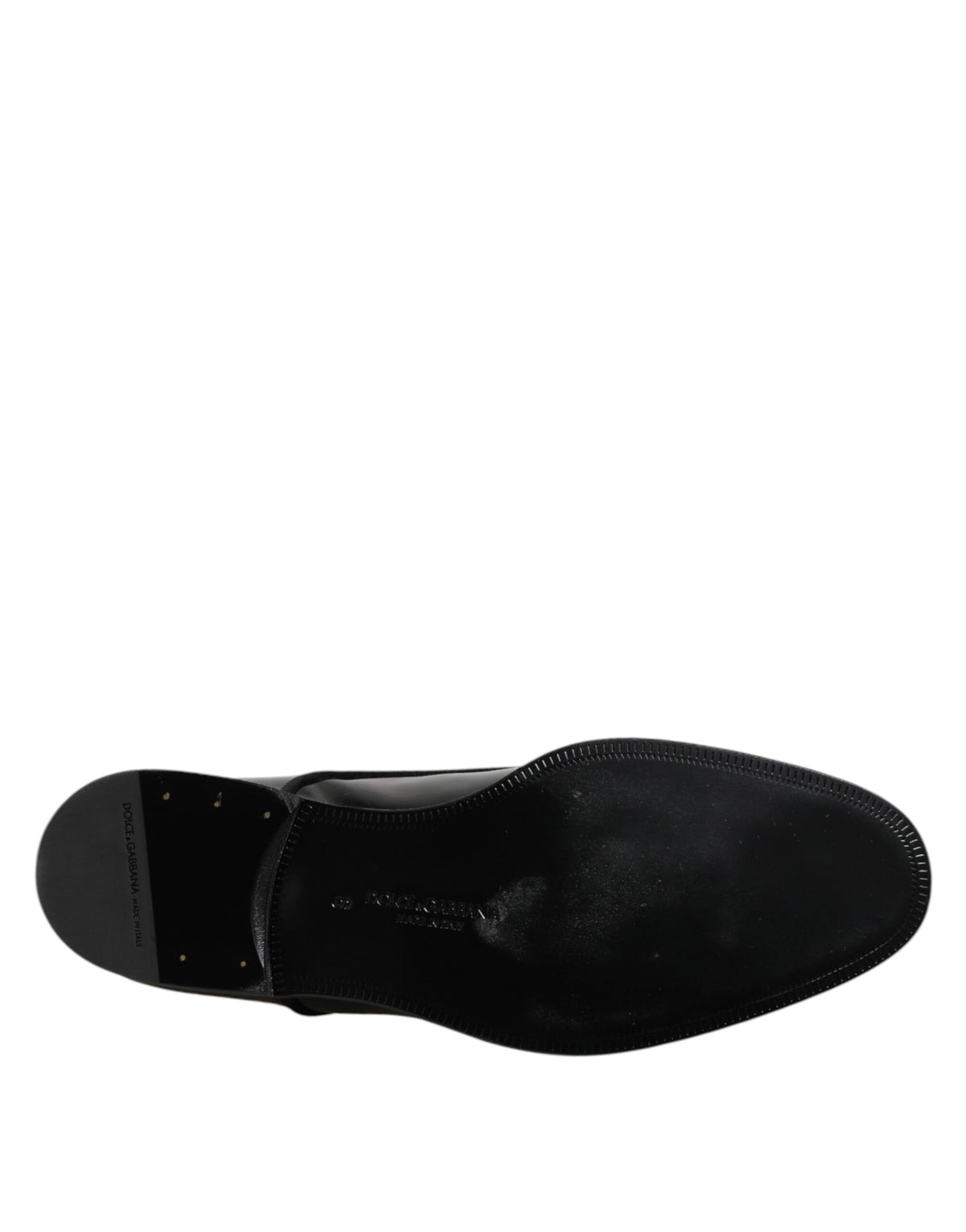 Dolce & Gabbana Black Patent Leather Derby Formal Dress Shoes