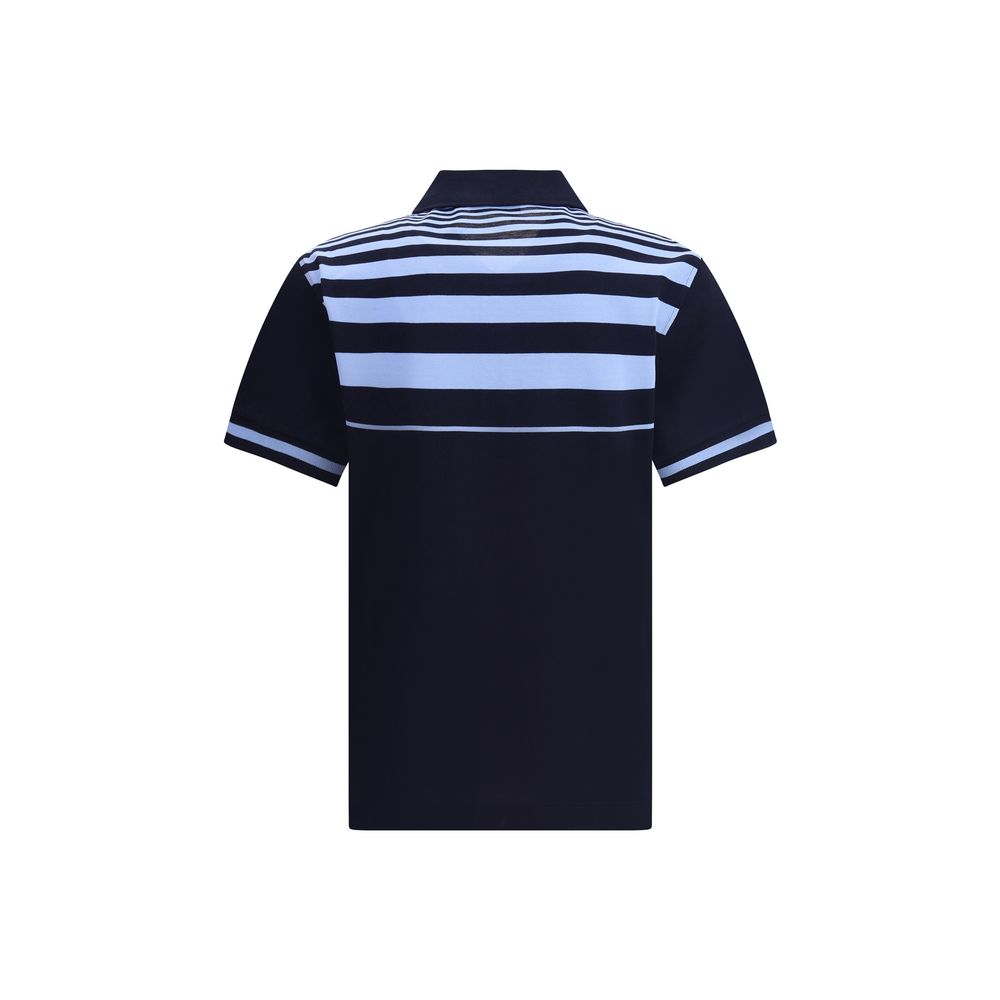 Ferragamo Blue Cotton Polo Shirt