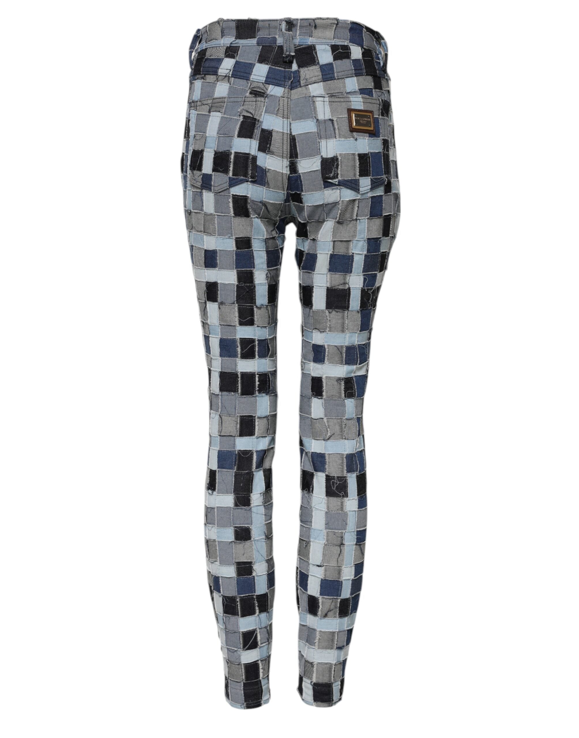 Dolce & Gabbana Multicolor Patchwork Skinny Denim Jeans