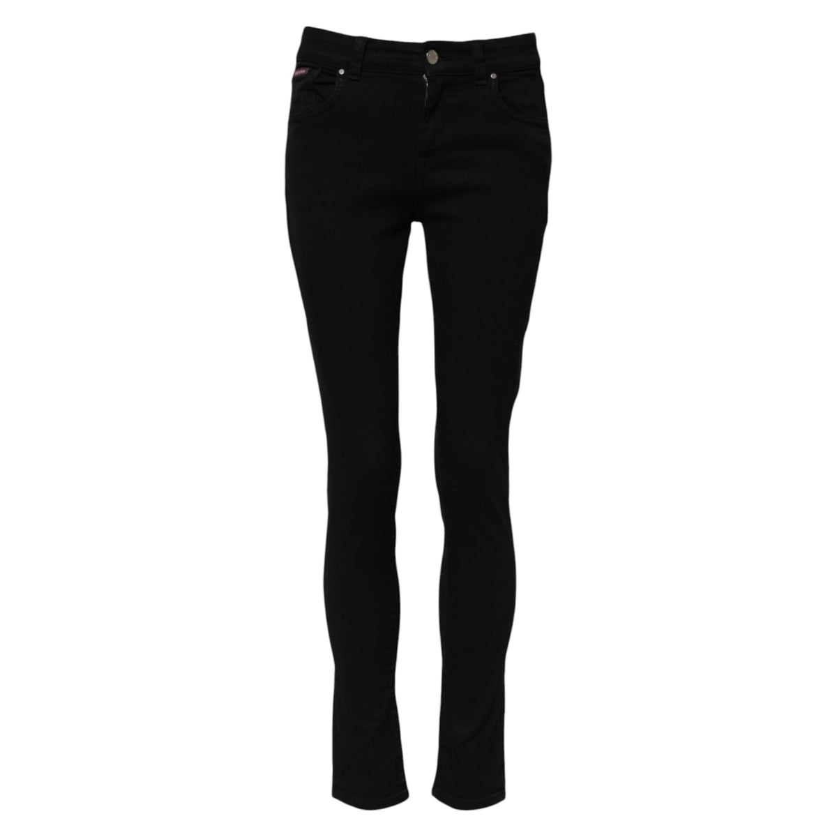 Dolce & Gabbana Black Cotton Skinny Mid Waist Denim Jeans