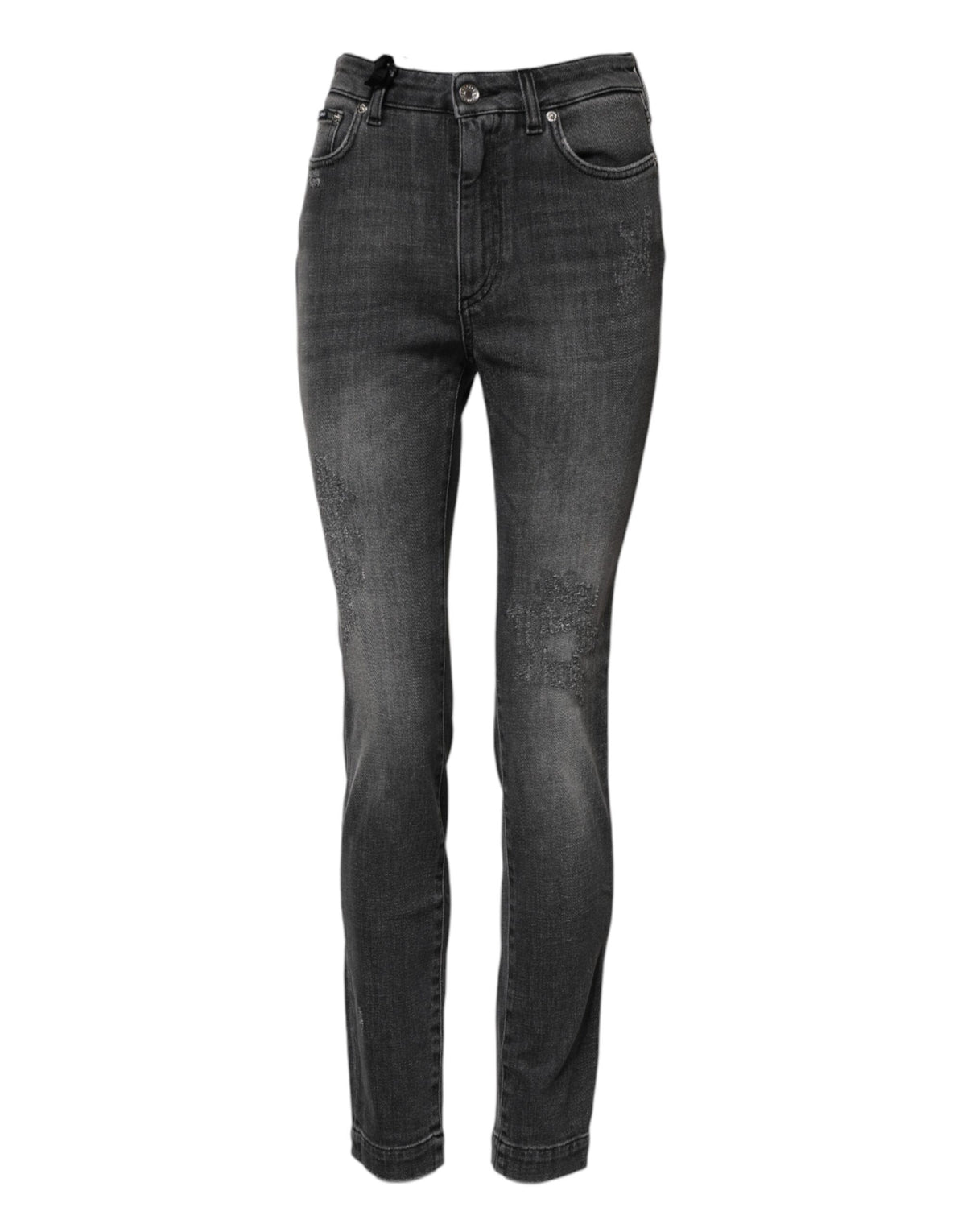 Dolce & Gabbana Dark Gray AUDREY Cotton Skinny Denim Jeans