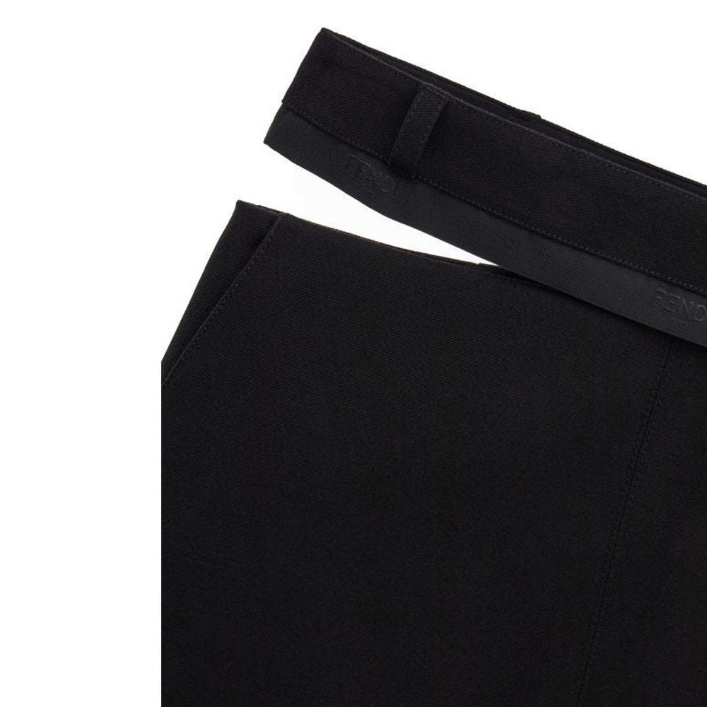 Fendi Virgin Wool Grain De Poud Skirt