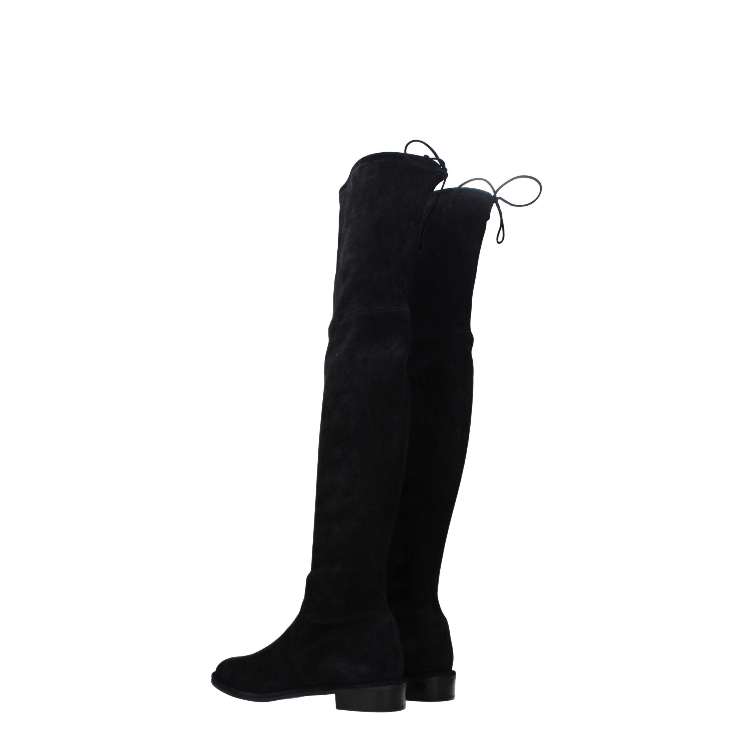 Stuart Weitzman Black Leather Over The Knee