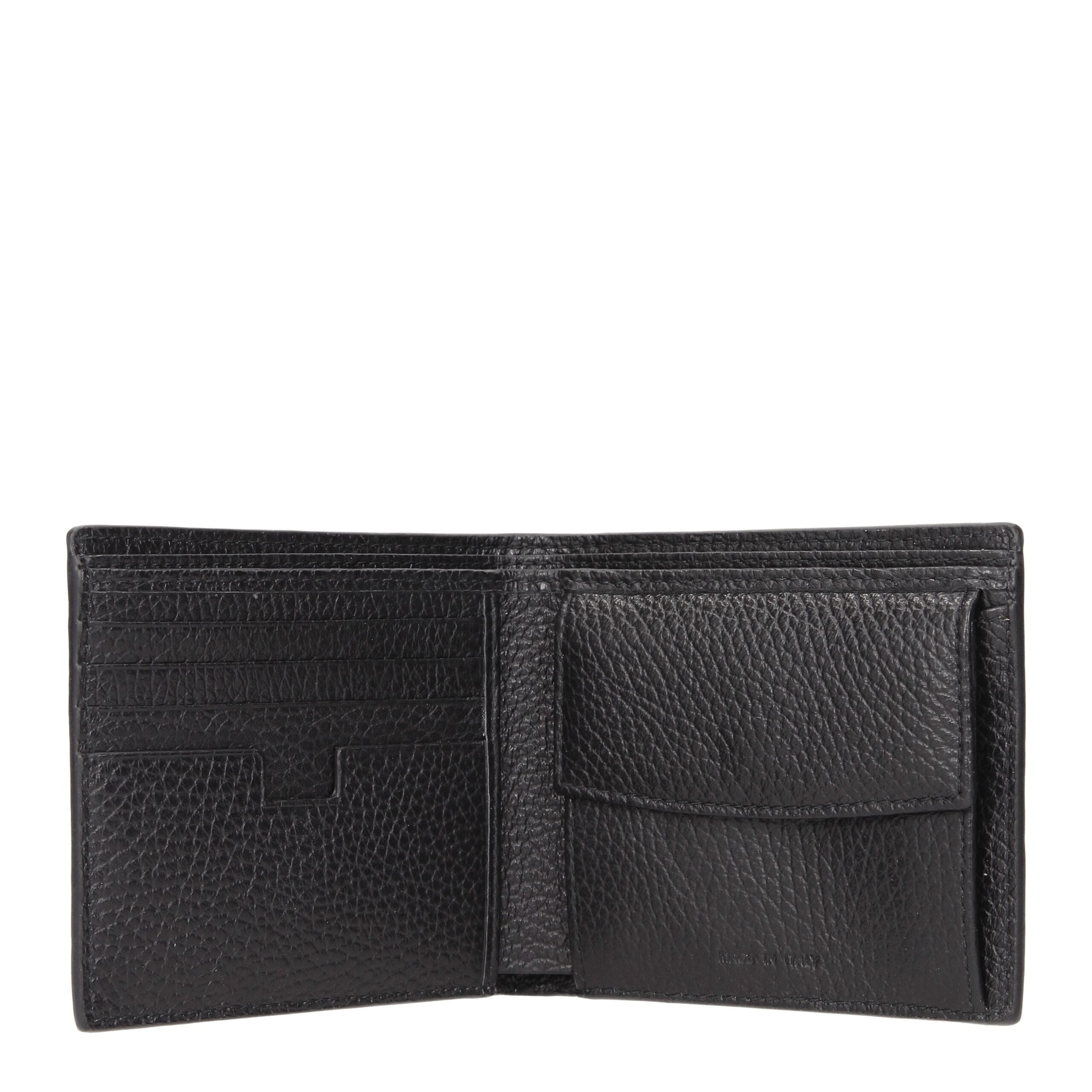 Testoni Black Leather Wallet