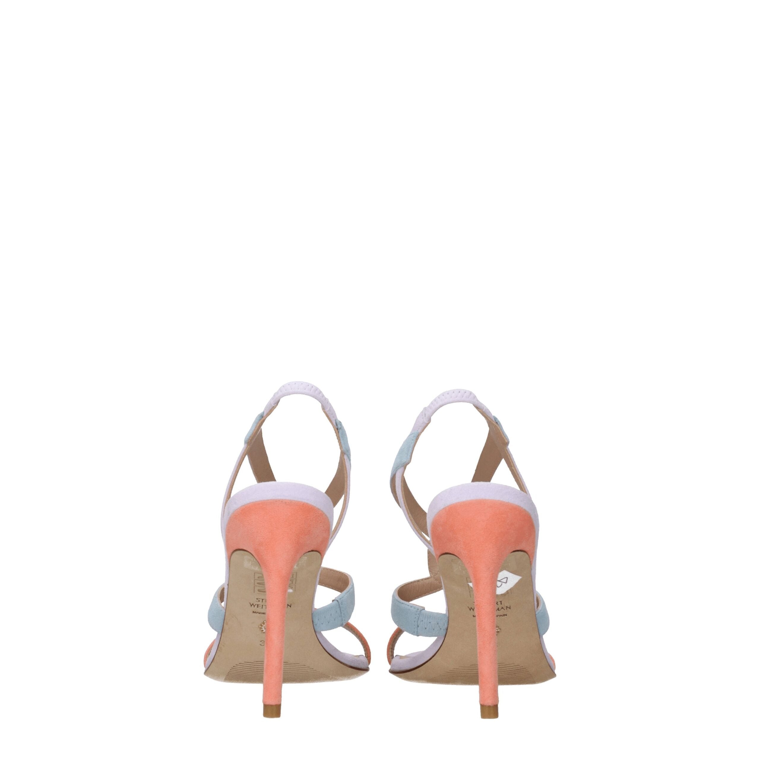 Stuart Weitzman Multicolor Leather Stiletto Heels Sandals