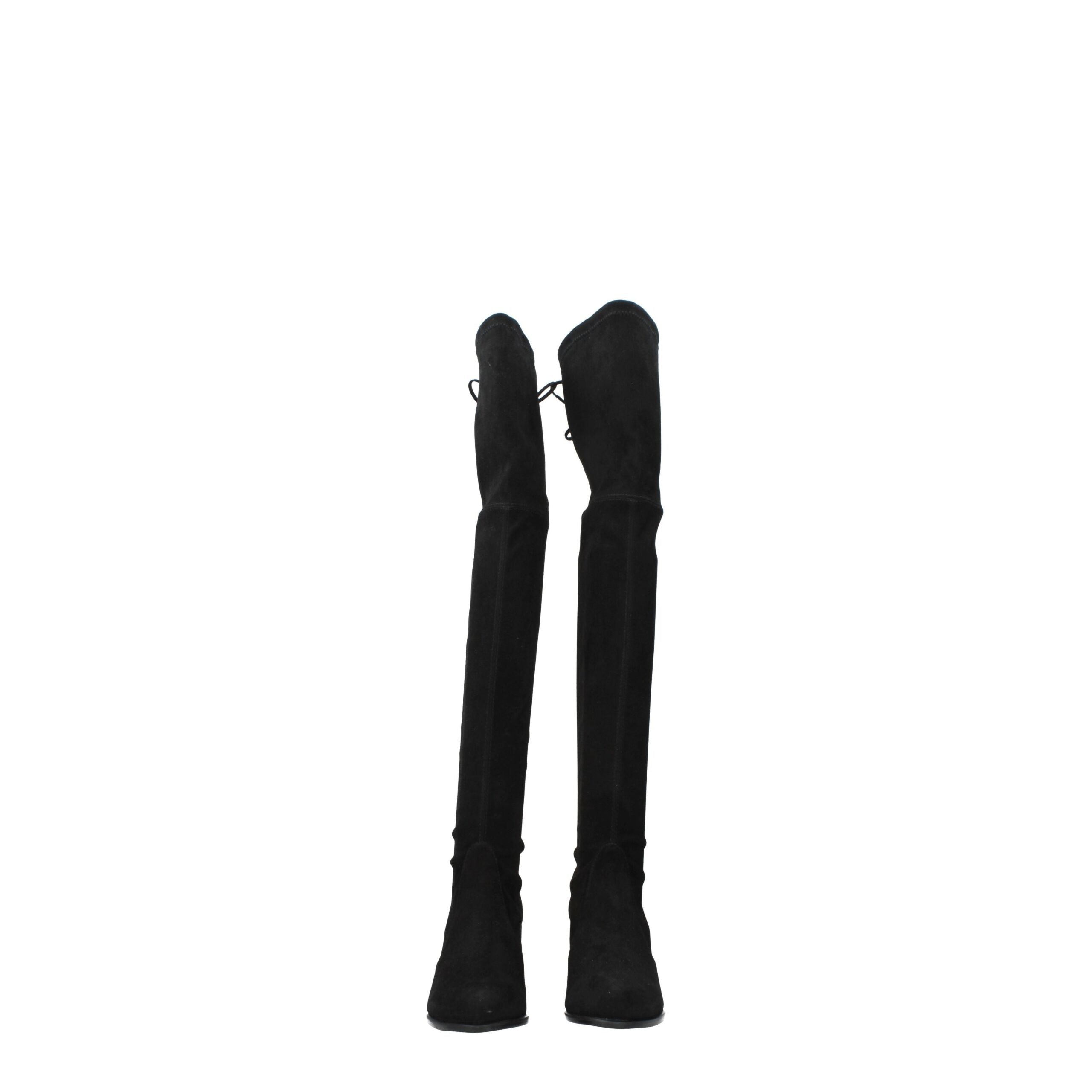 Stuart Weitzman Black Leather Over The Knee