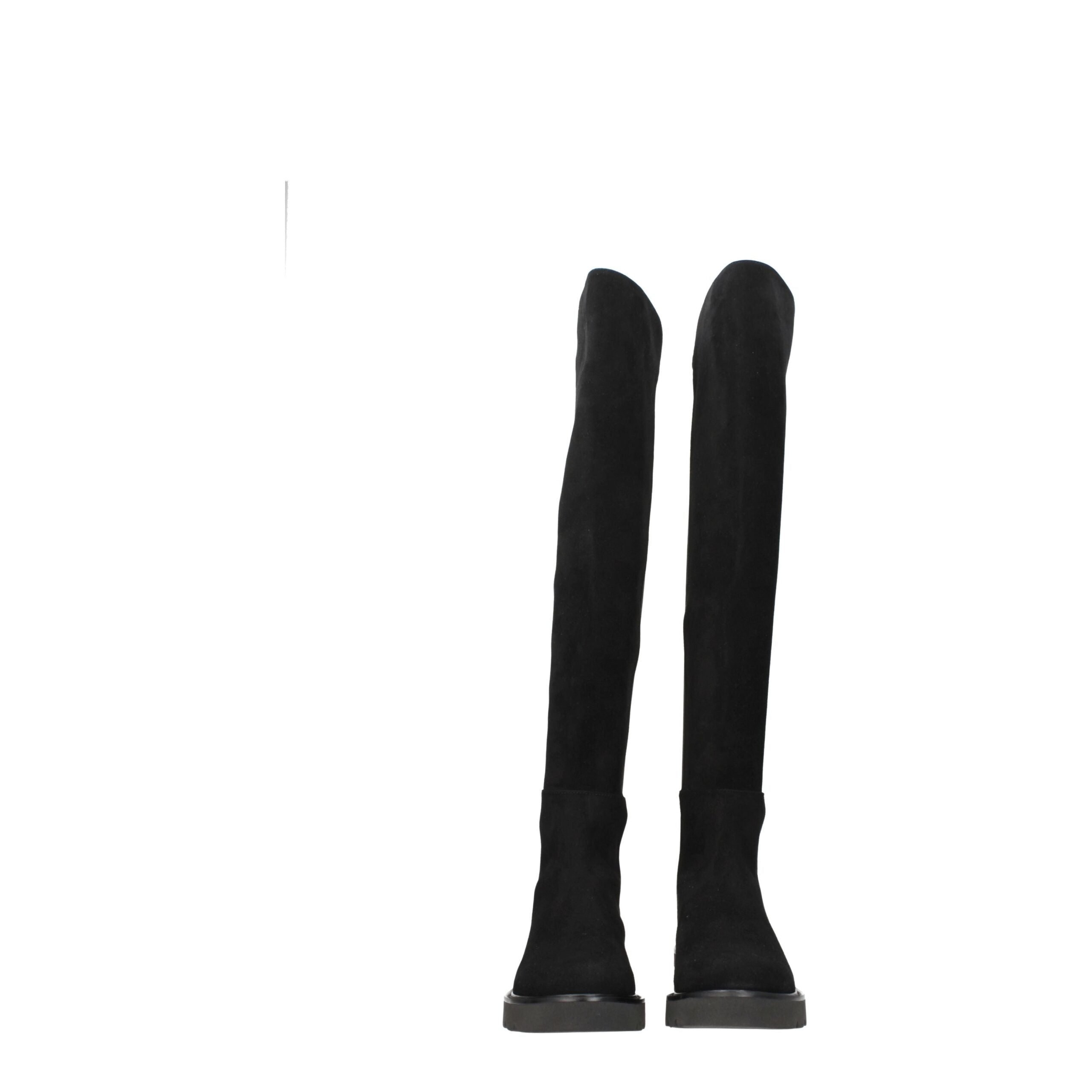 Stuart Weitzman Black Leather Over The Knee