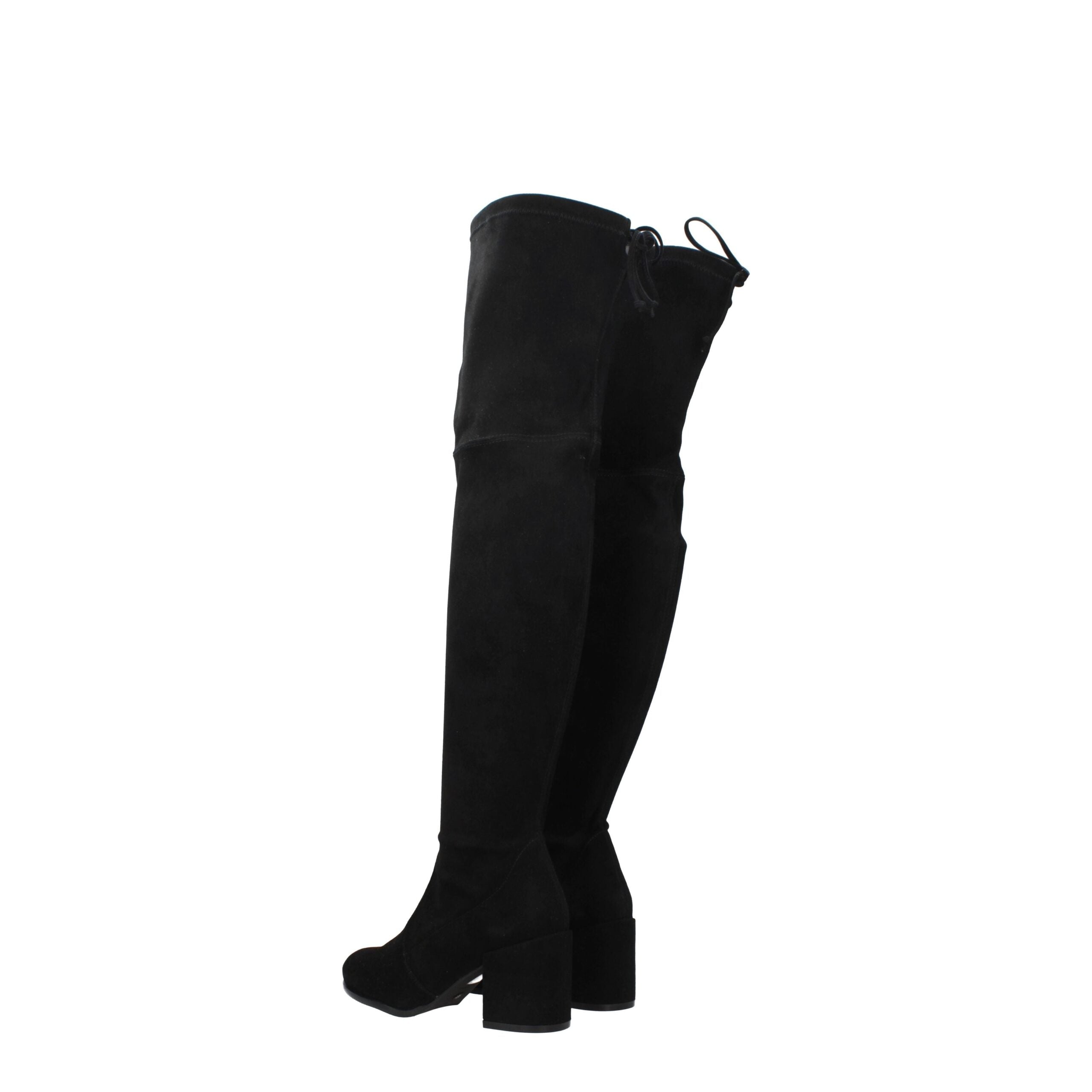 Stuart Weitzman Black Leather Over The Knee