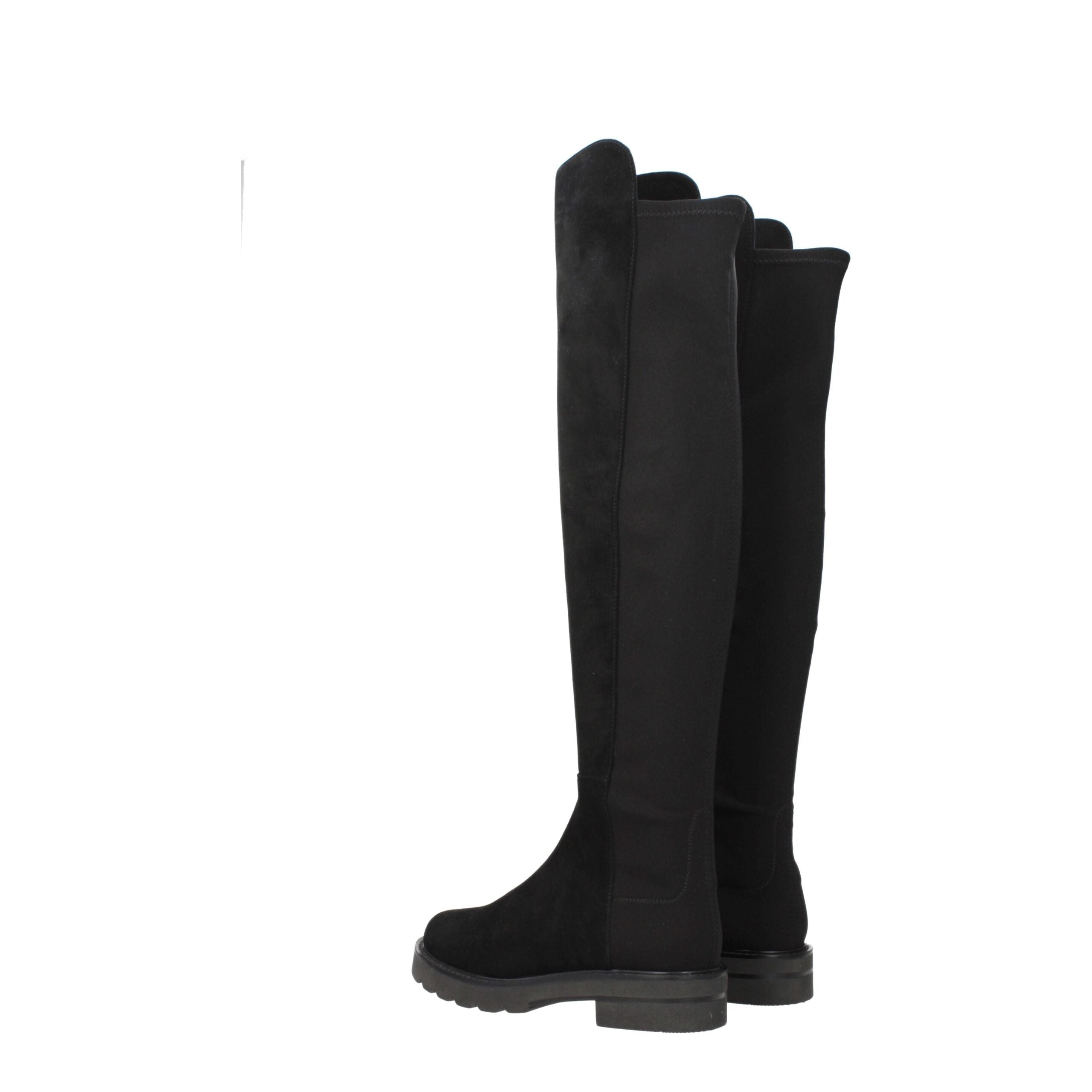 Stuart Weitzman Black Leather Over The Knee