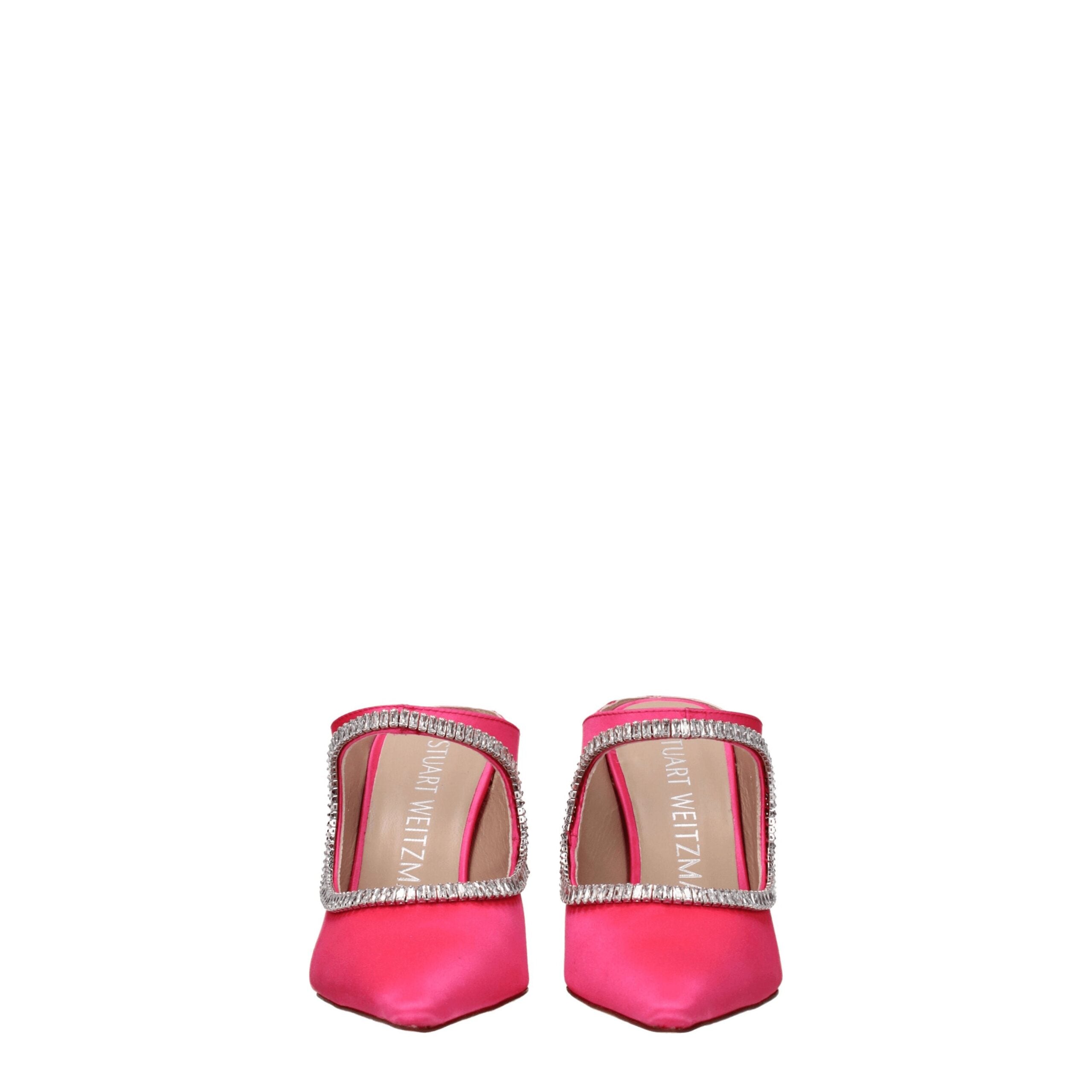 Stuart Weitzman Pink Satin Stiletto Heels Sandals