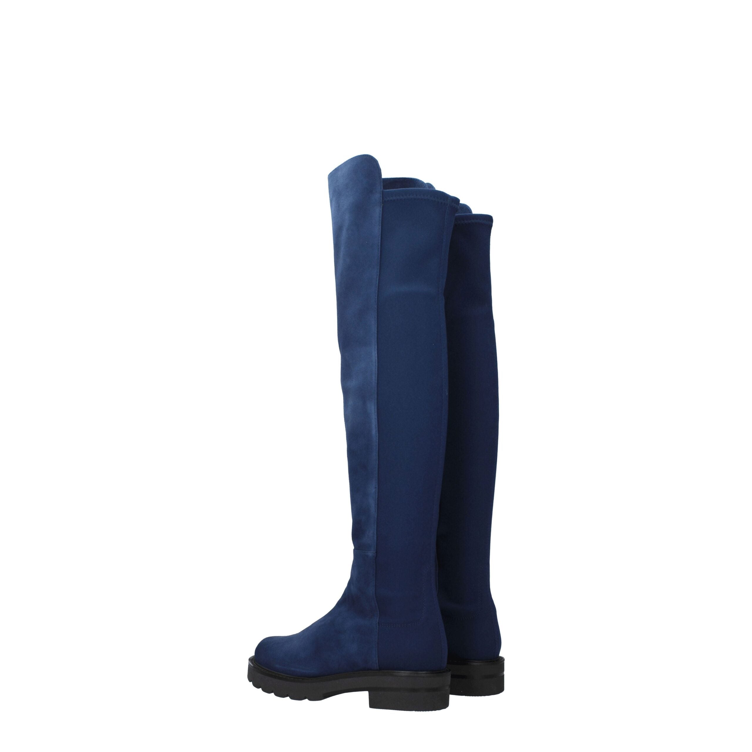 Stuart Weitzman Blue Leather Over The Knee
