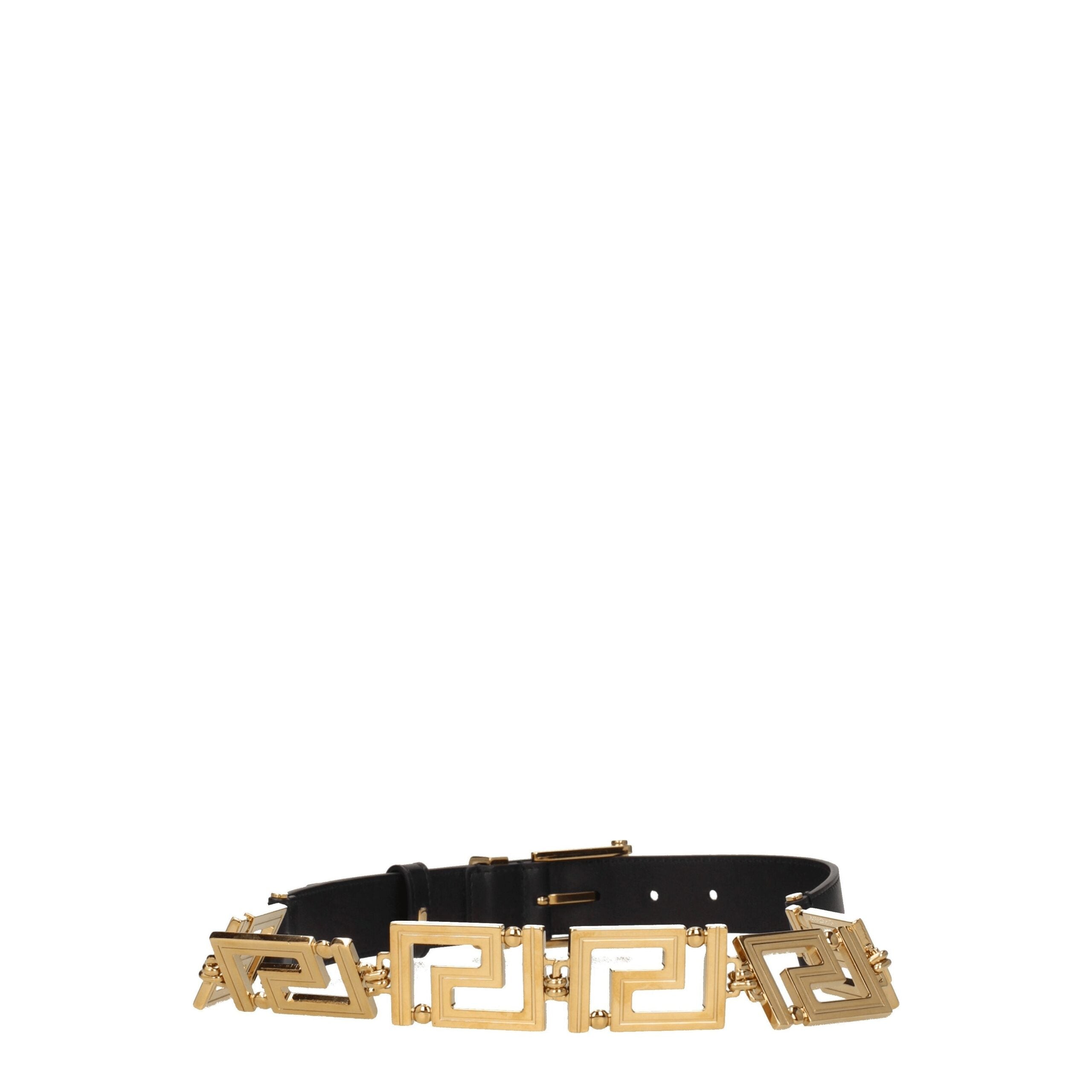 Versace Black Leather Regular Belt