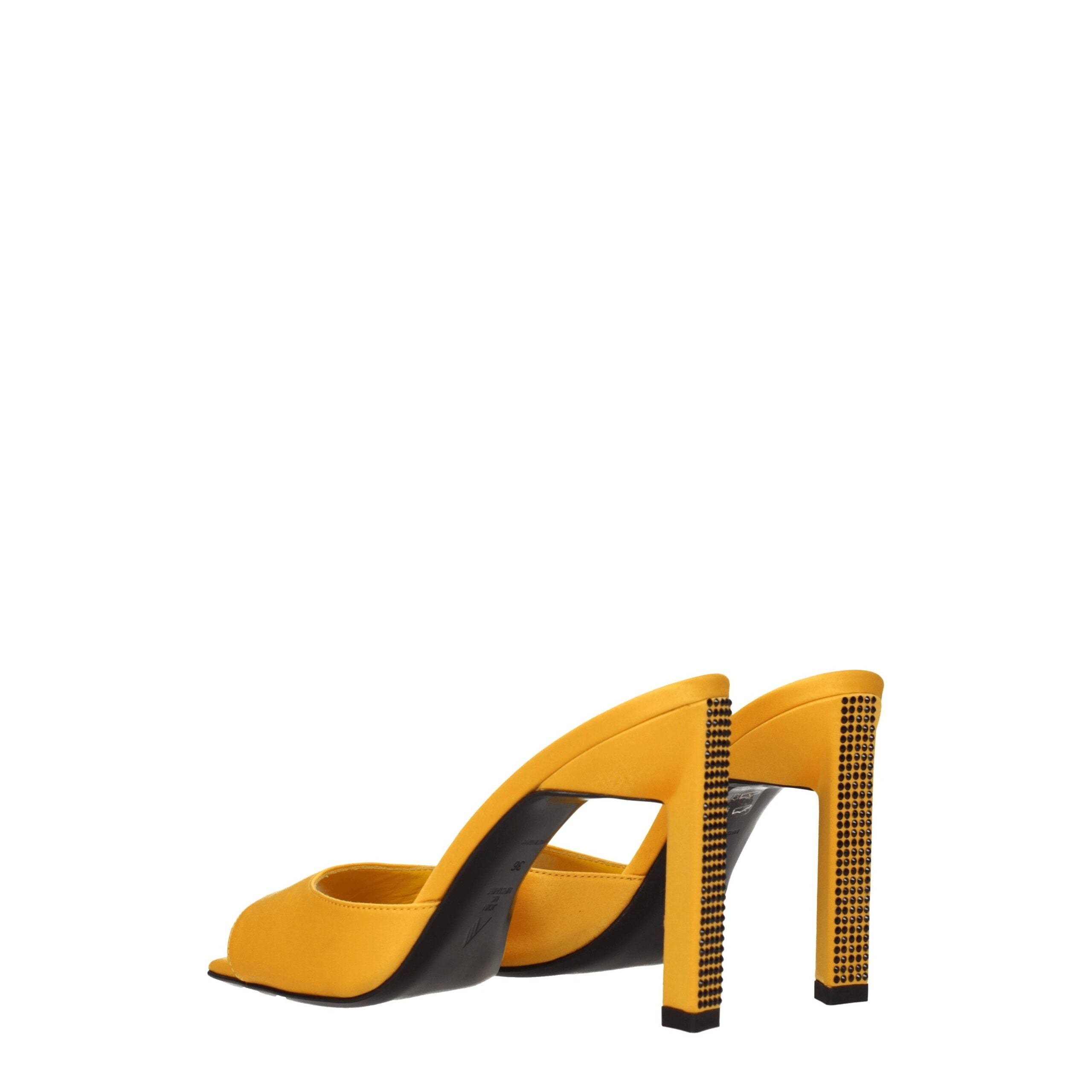 The Attico Orange Satin Stiletto Heels Sandals