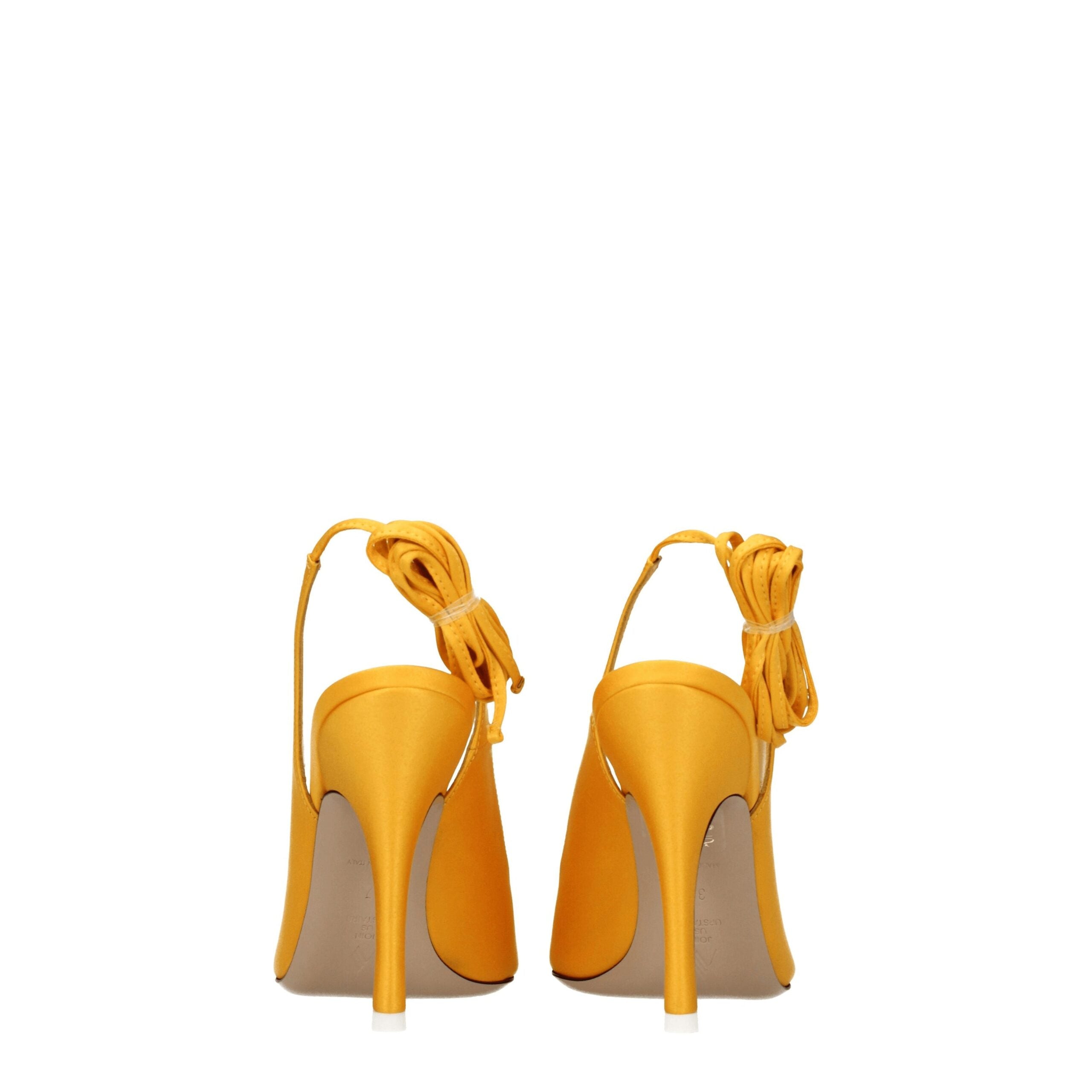 The Attico Orange Satin Pumps
