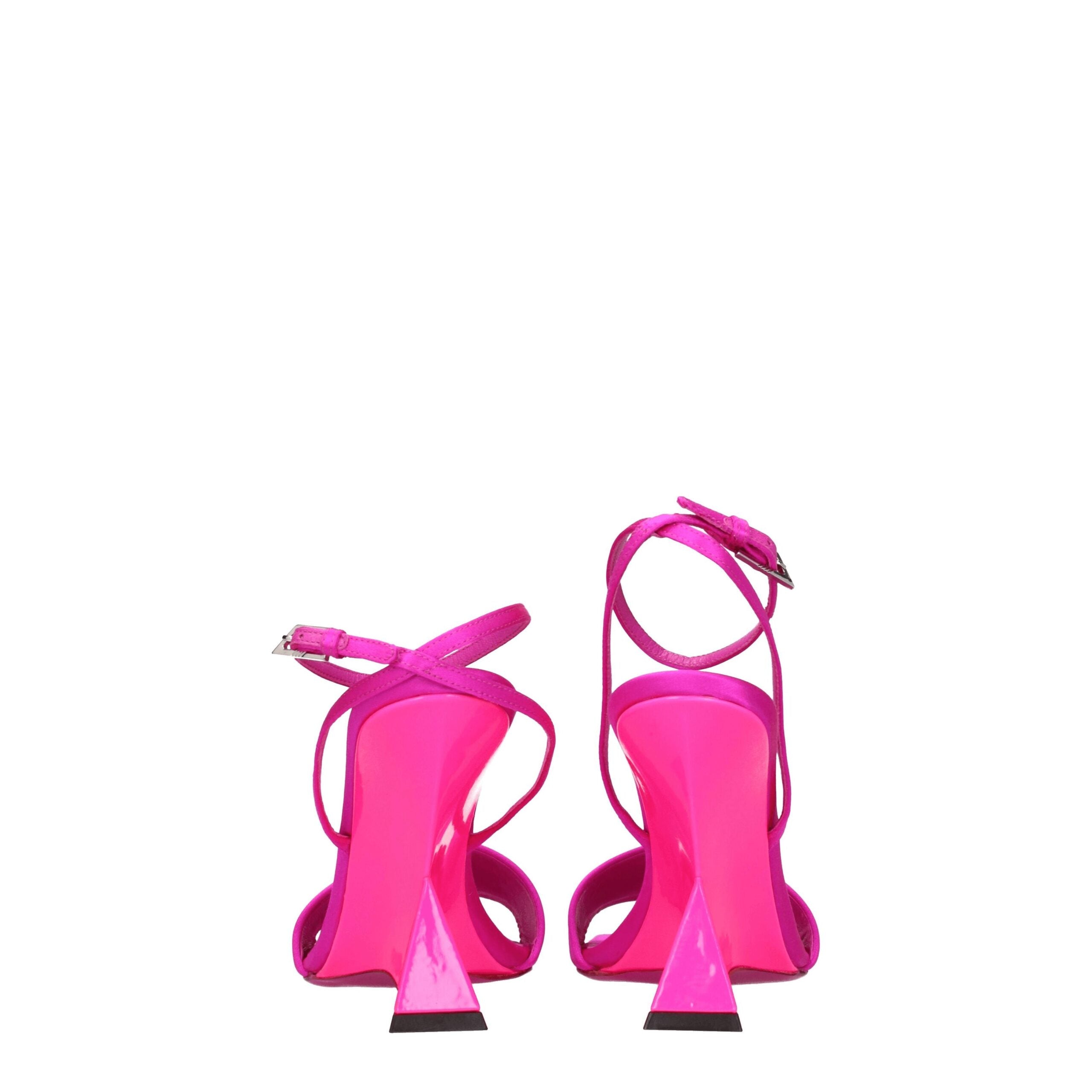 The Attico Pink Satin Platforms