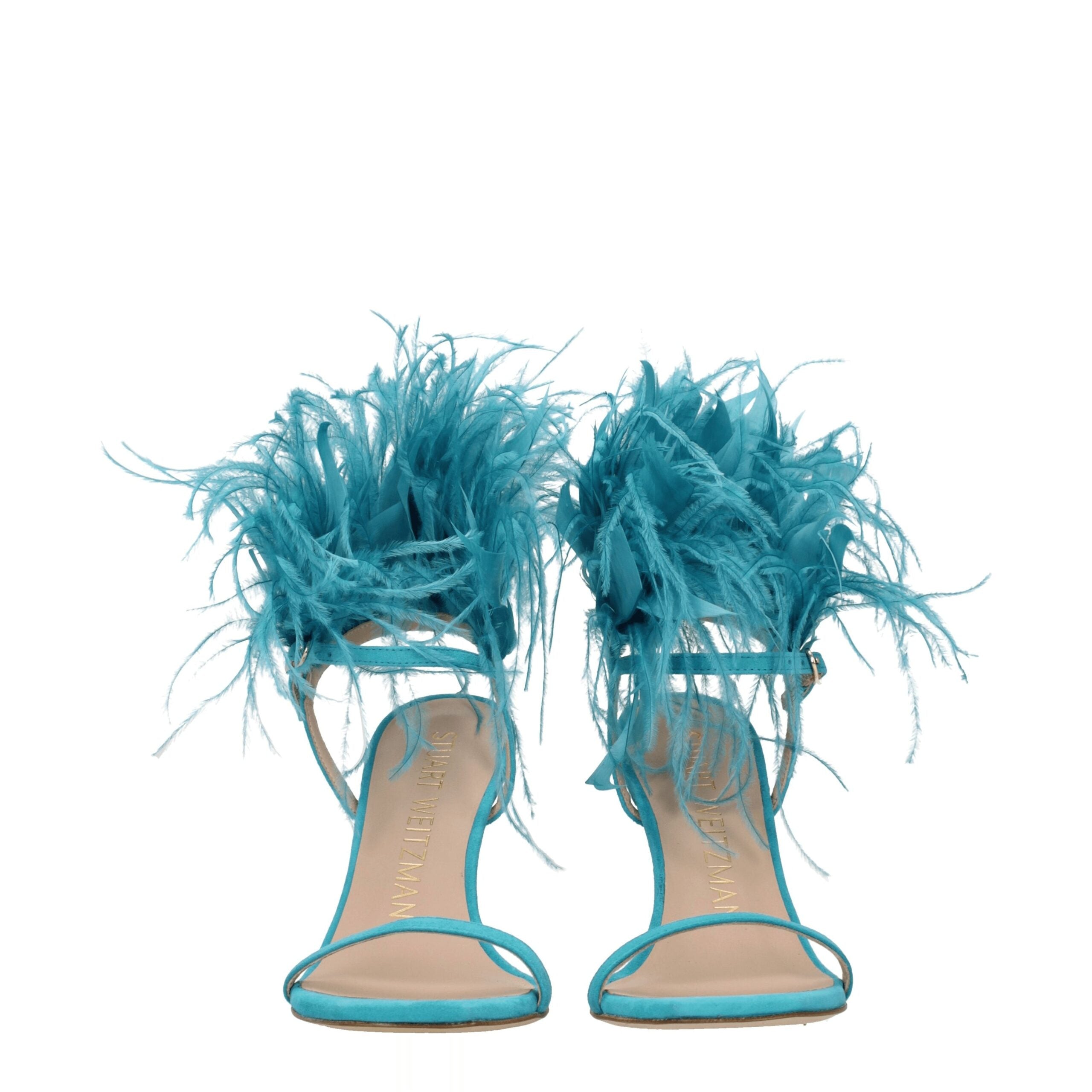 Stuart Weitzman Green Leather Stiletto Heels Sandals