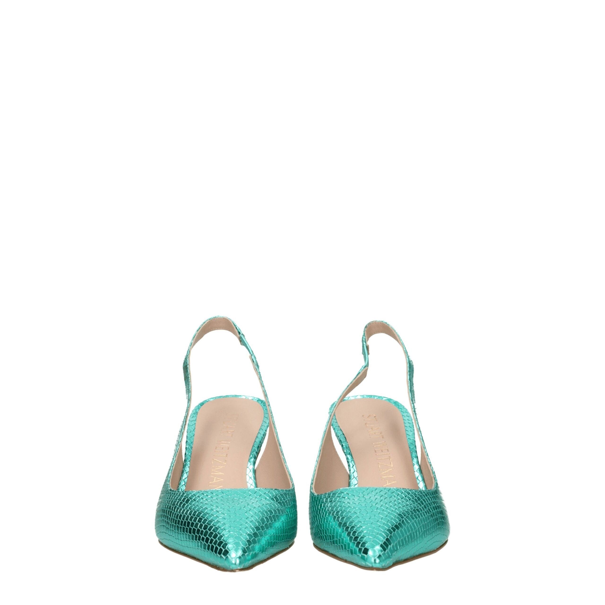 Stuart Weitzman Green Leather Pumps