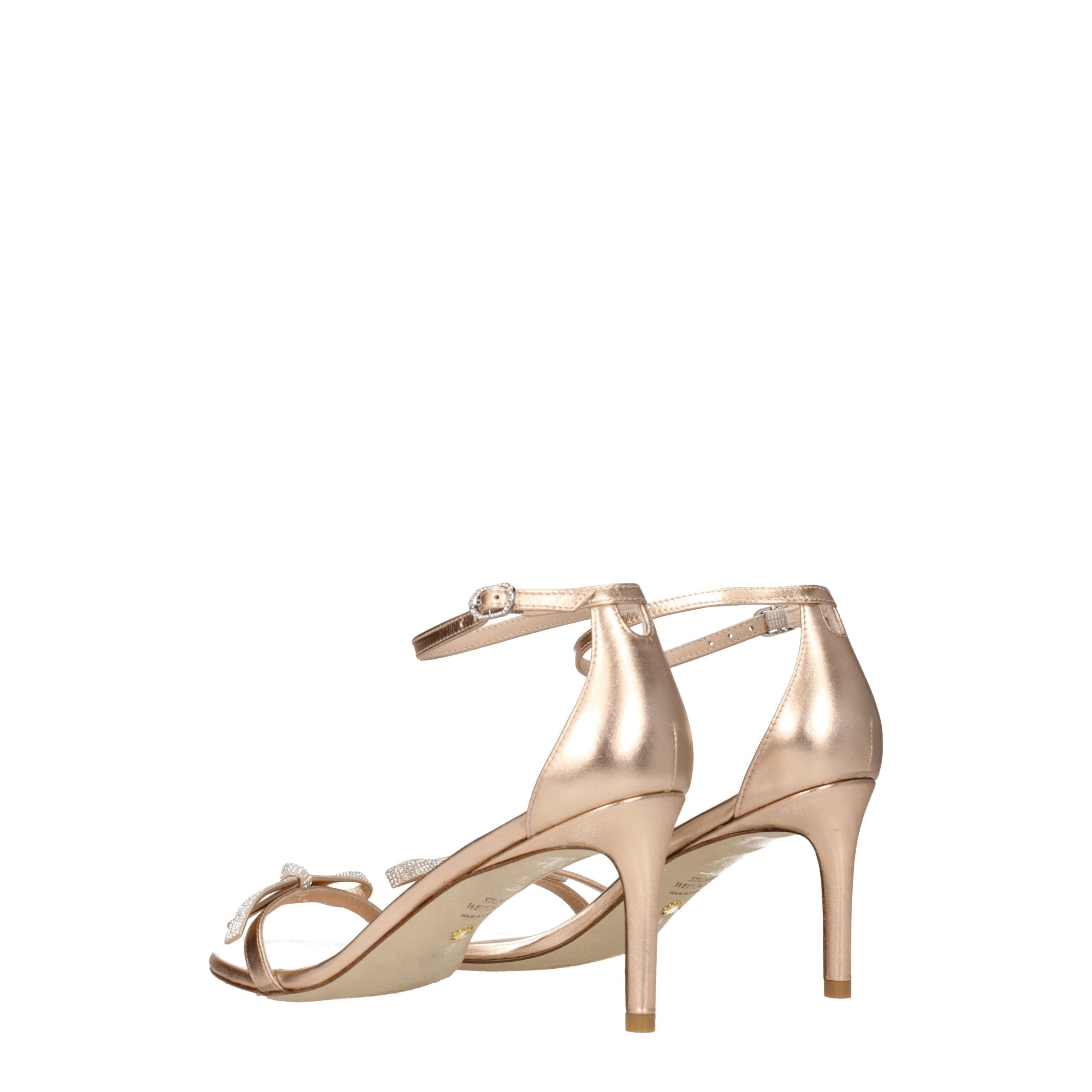 Stuart Weitzman Pink Leather Stiletto Heels Sandals