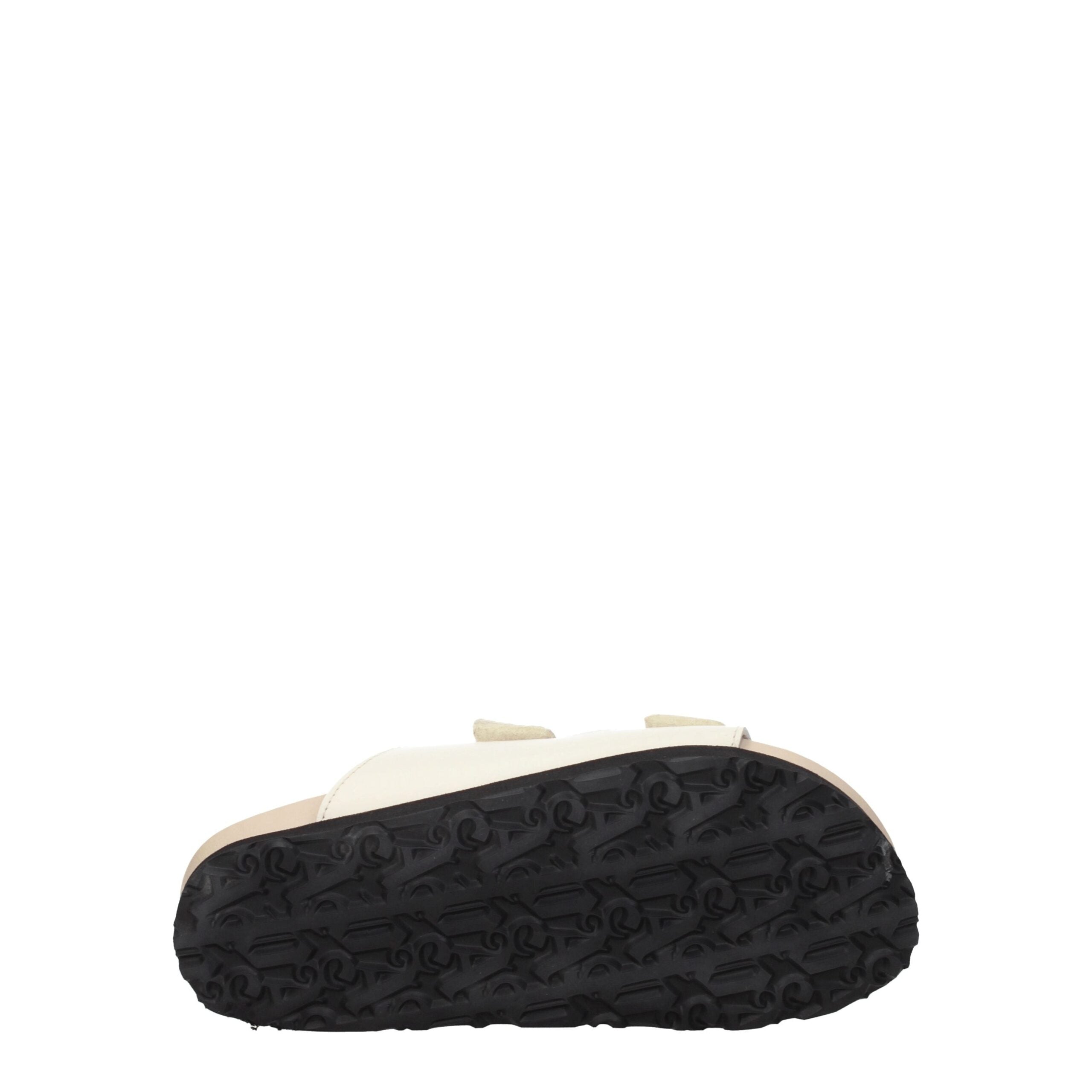 Palm Angels Beige Leather Flat Sandals