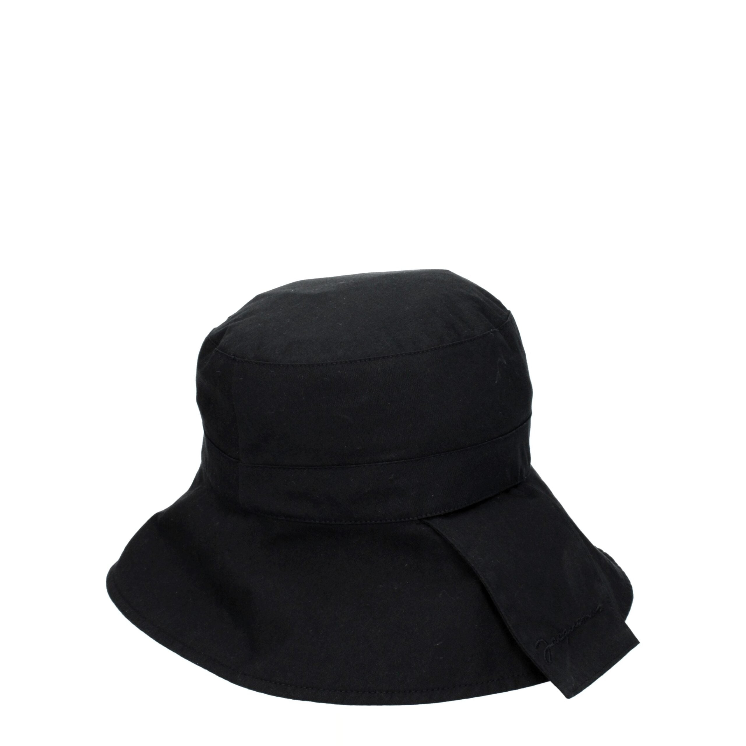 Jacquemus Black Cotton Bucket Hat