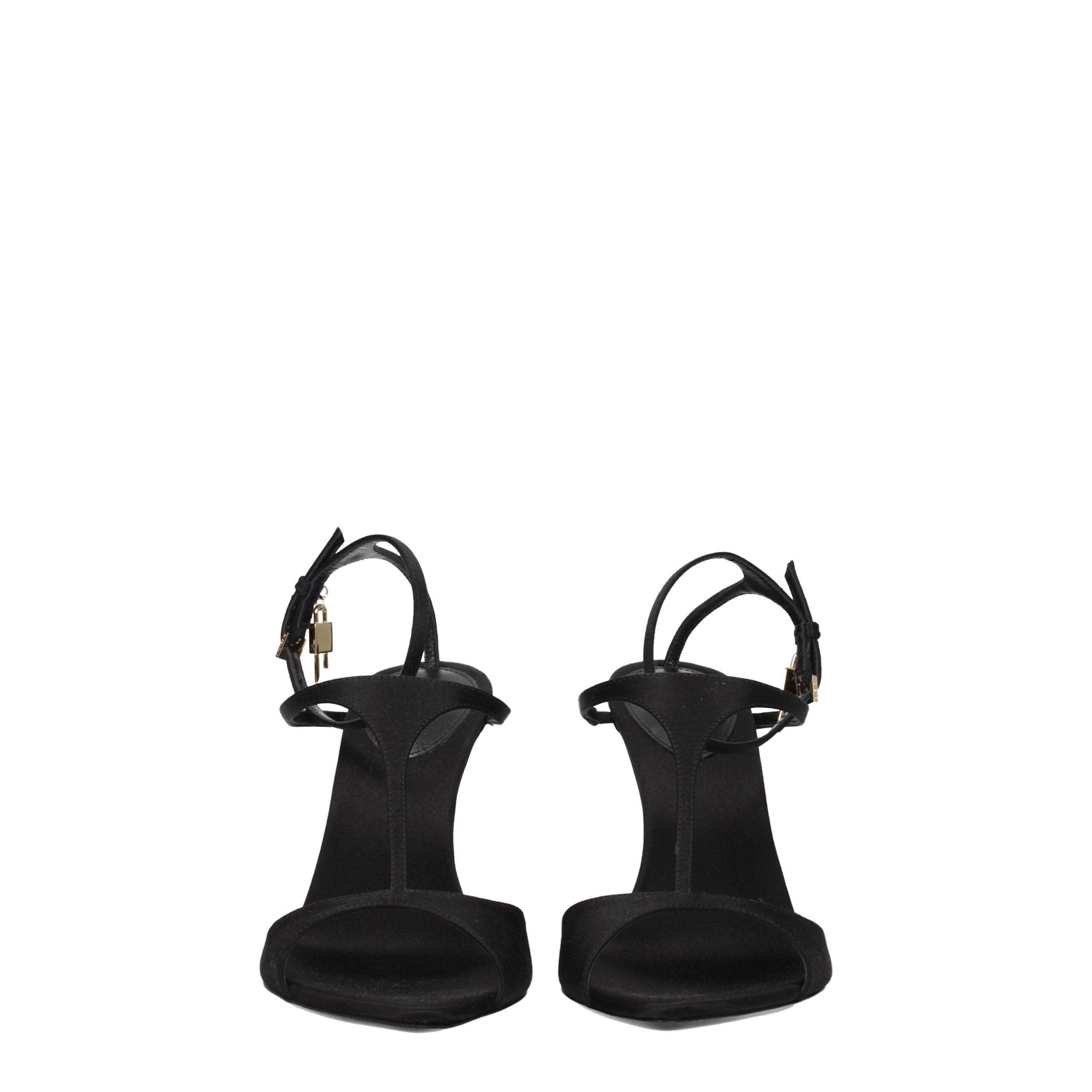 Givenchy Black Satin Stiletto Heels Sandals