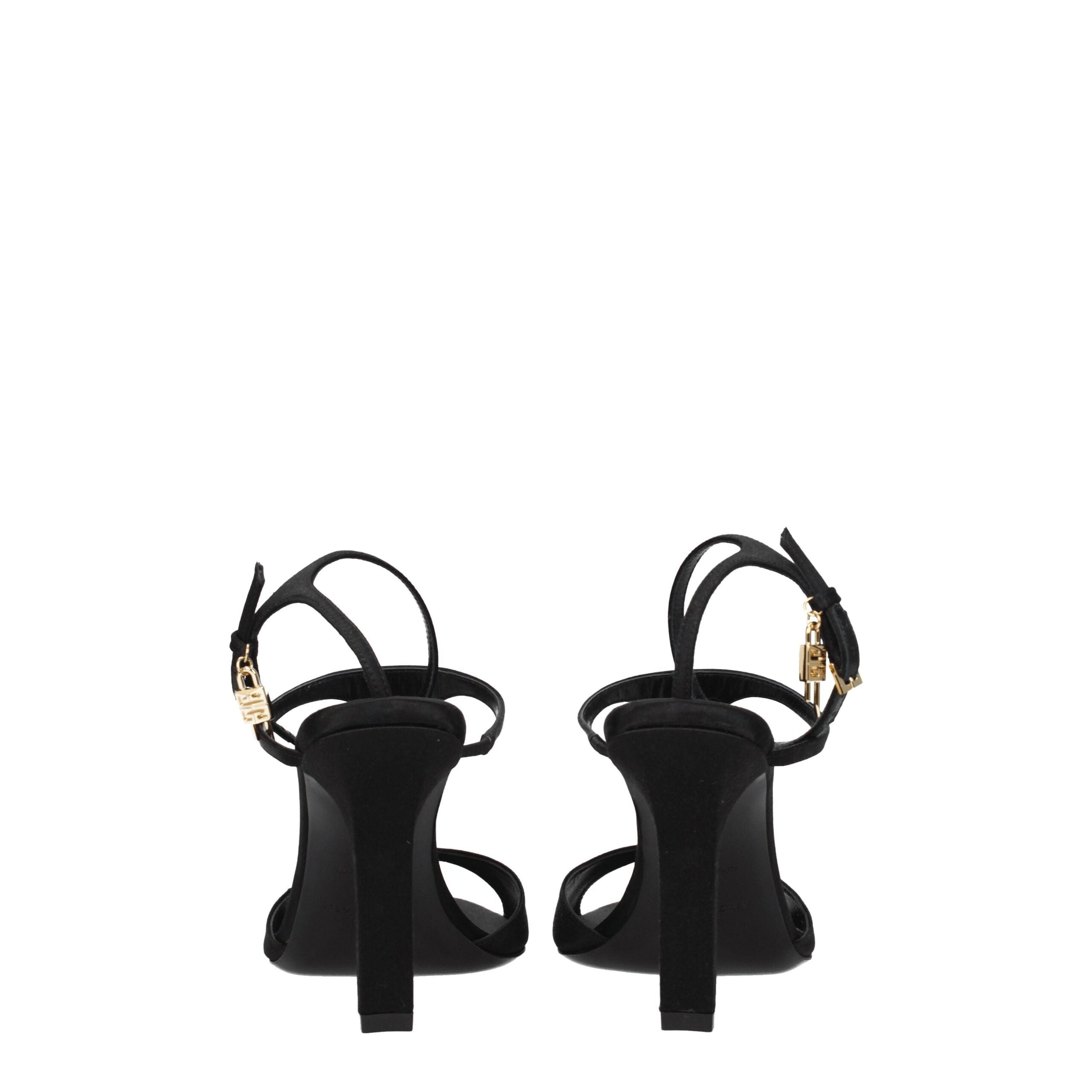 Givenchy Black Satin Stiletto Heels Sandals