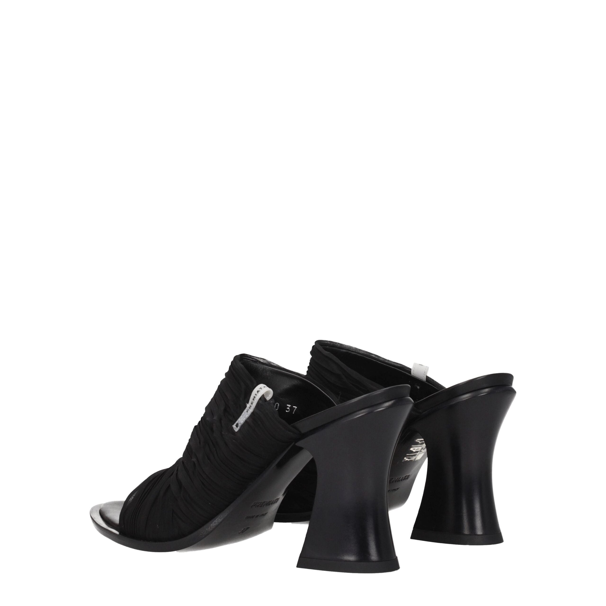 Premiata Black Fabric Platforms