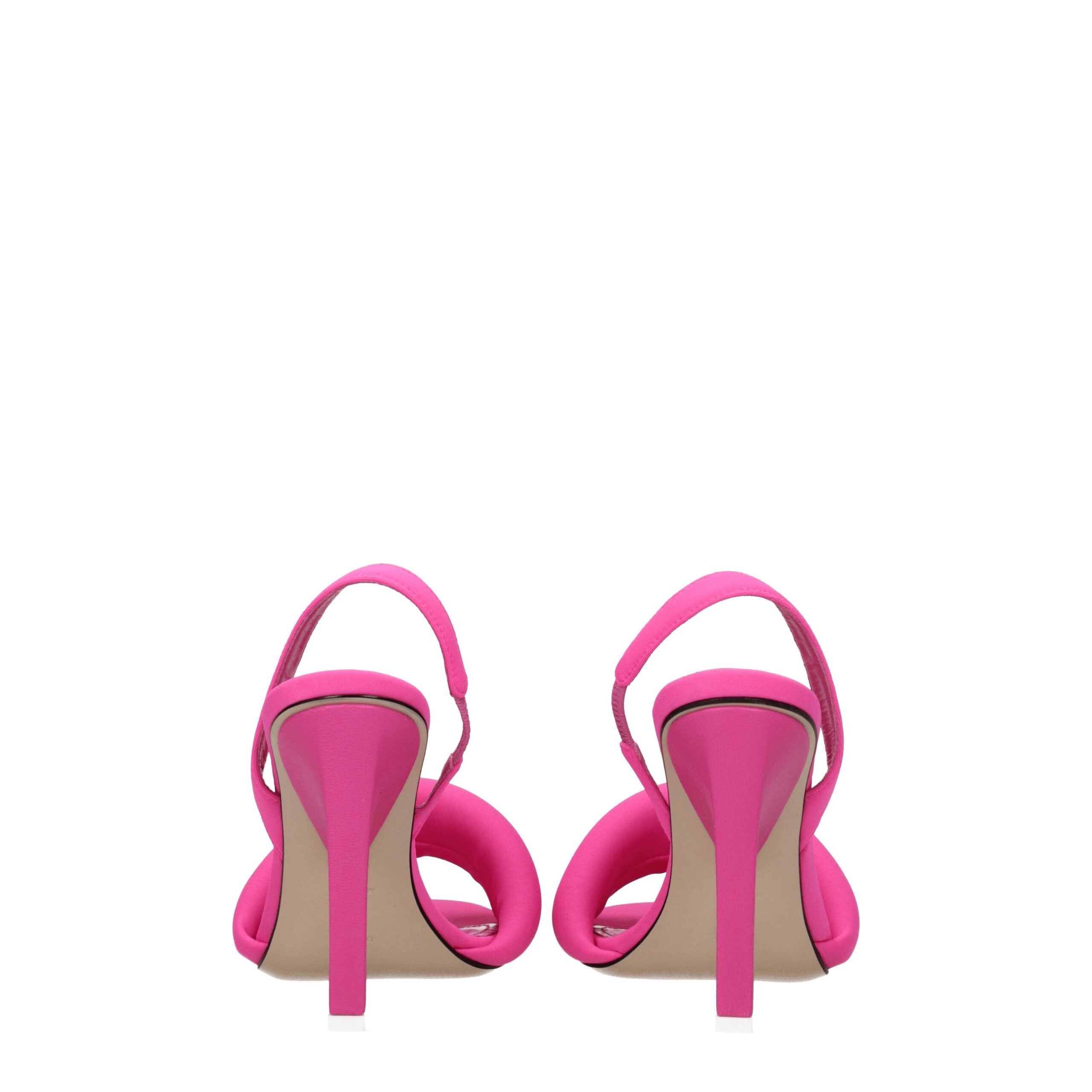 The Attico Pink Fabric Stiletto Heels Sandals