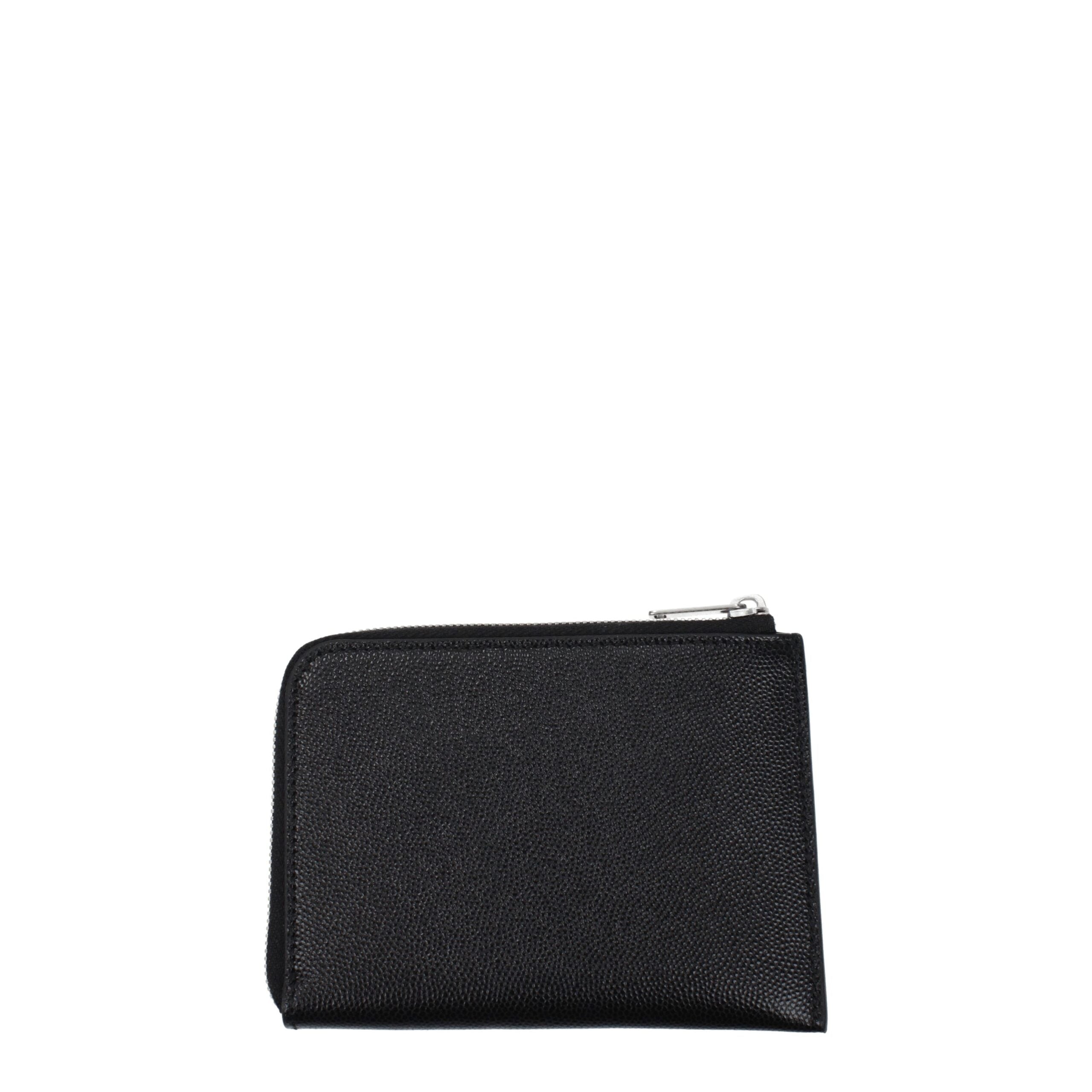 Palm Angels Black Leather Cardholder