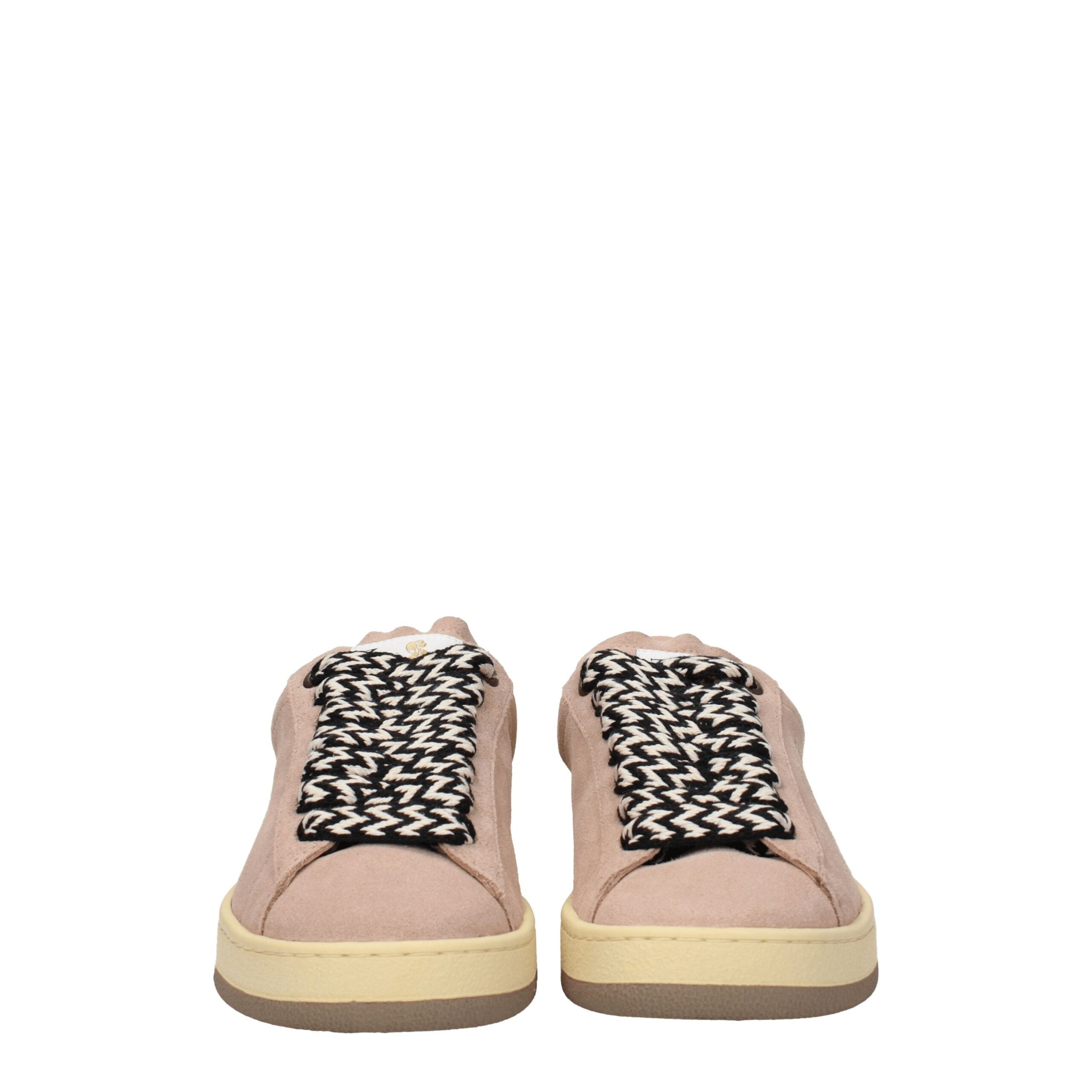Lanvin Pink Leather Low Top Sneakers